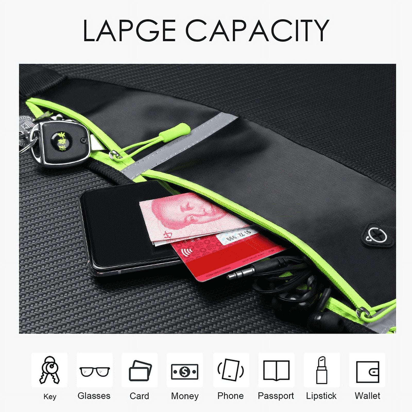 Running Belt, Fanny Pack for Women Men, Water Resistant Waist Pack, Runners Belt for Hiking Fitness Travel - Adjustable Running Pouch Phone Holder Accessories