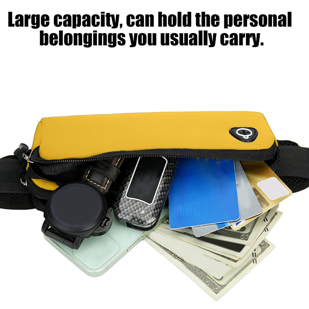 Slim Running Belt Fanny Pack for Men Women Running Phone Holder Runners Pouch Waist Pack Bag for Workout Money Belt Running Gear Accessories for Travel Hiking Running
