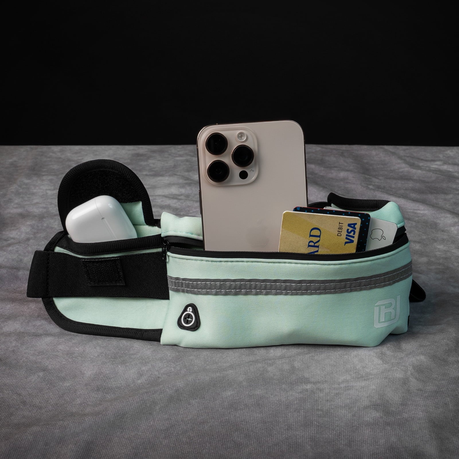 RunUnited Waist Pack for Running, Hiking & Gym - Waterproof Running Accessory w/ Phone Holder & Reflective Stripe, Color: Yellow