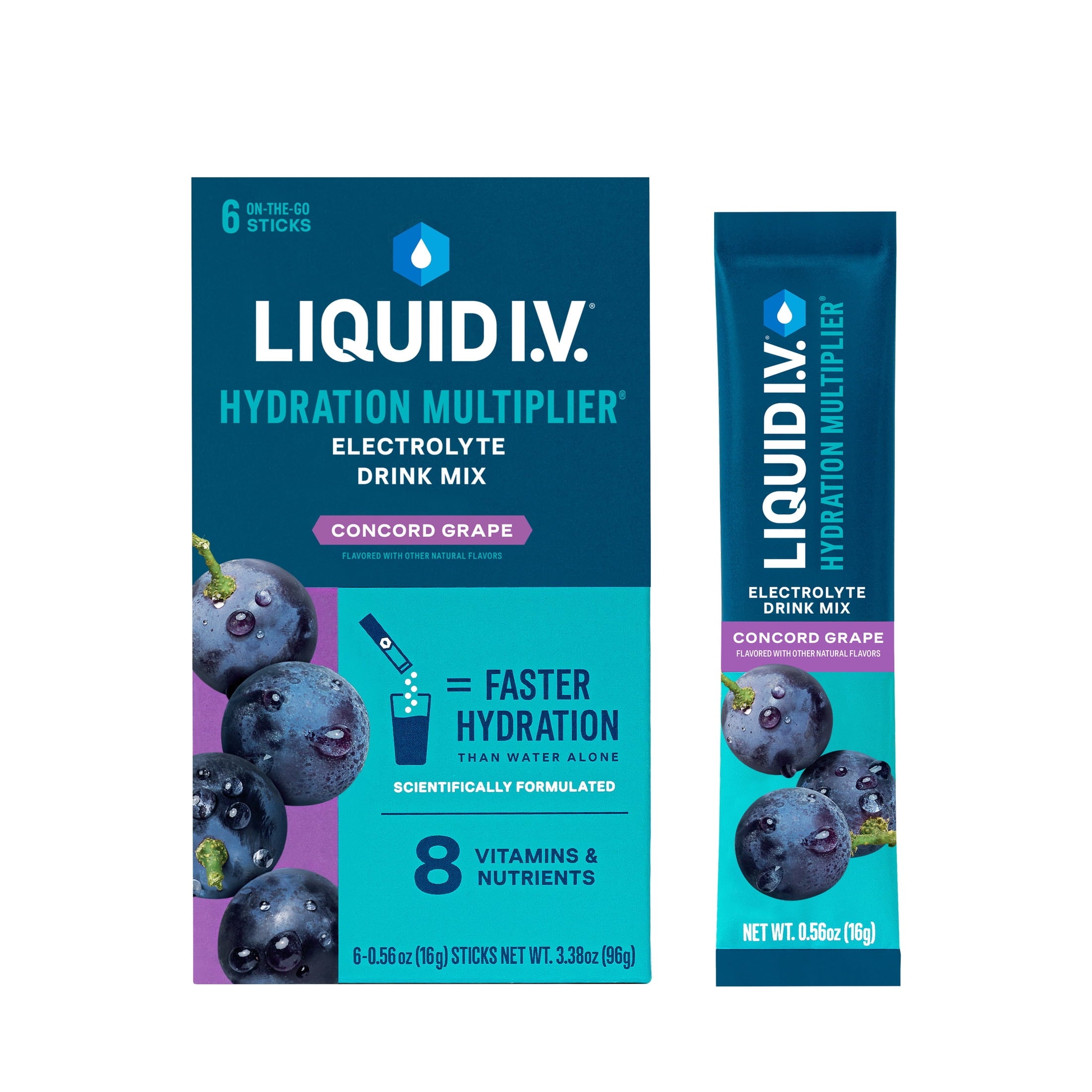 Liquid I.V.® Arctic Raspberry Hydration Multiplier® Powdered Electrolyte Drink Mix, 6 Count Packets