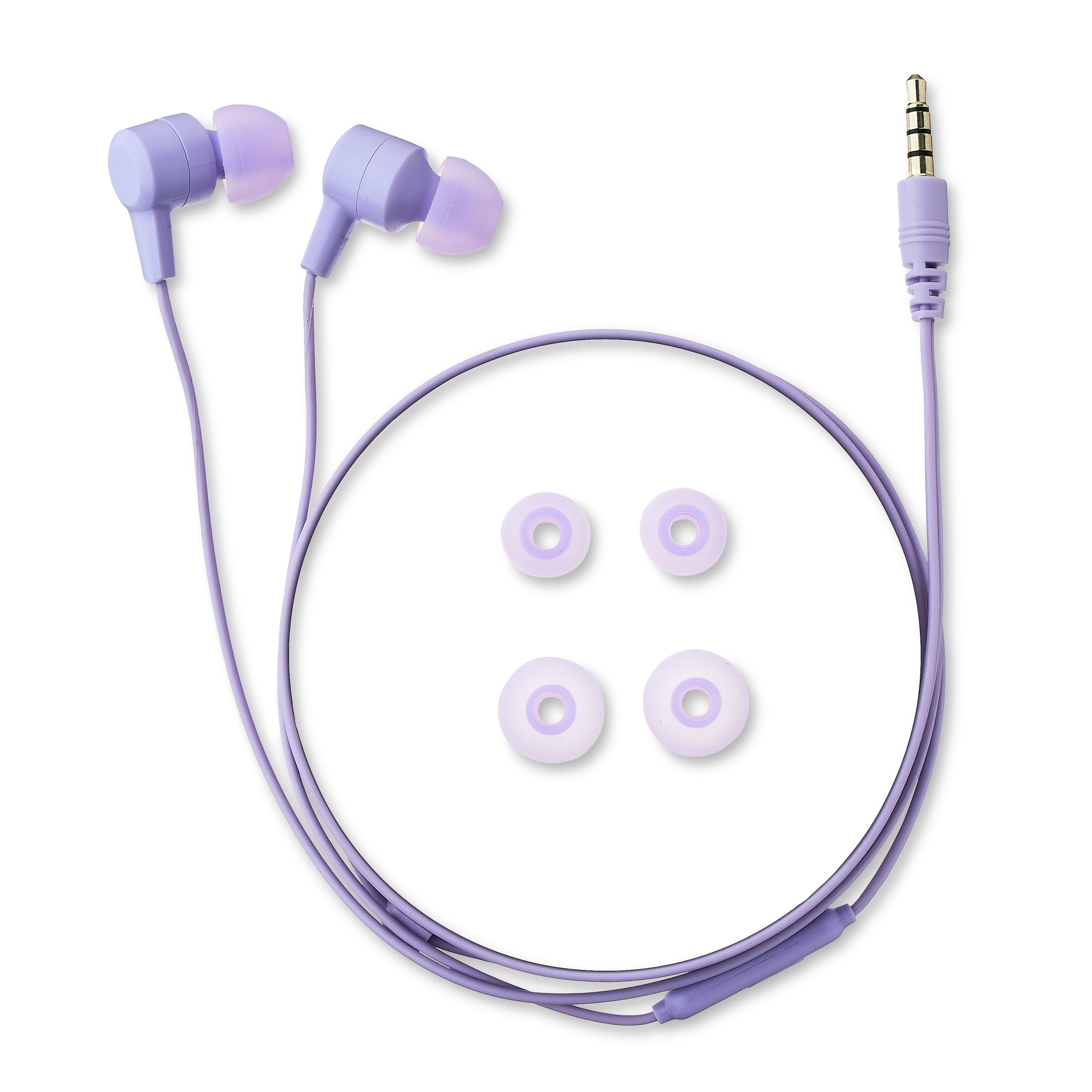 Onn Wired Earphones with Mic and 3.5mm Plug in Black - High-Quality Sound and Comfortable Silicone Ear Tips