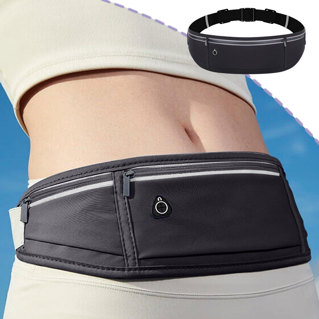 YFGEFTR Slim Running Belt, Workout Fanny Pack for Men Women, Runner Belt for Running Walking Cycling Camping Gym, Running Gear Accessories