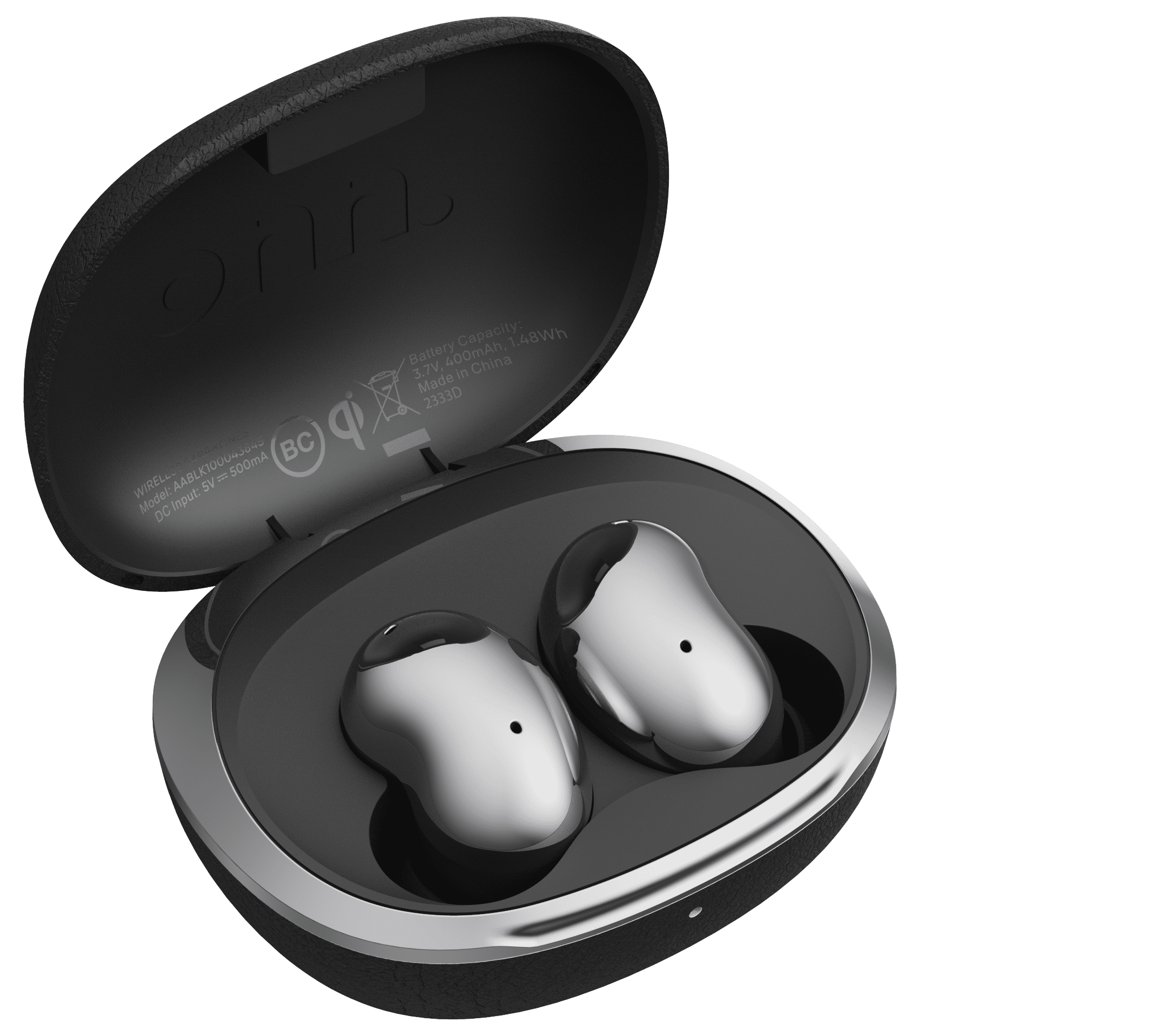 New - onn. Wireless Earphones with Adaptive Noise Cancellation & Charging Case, Black