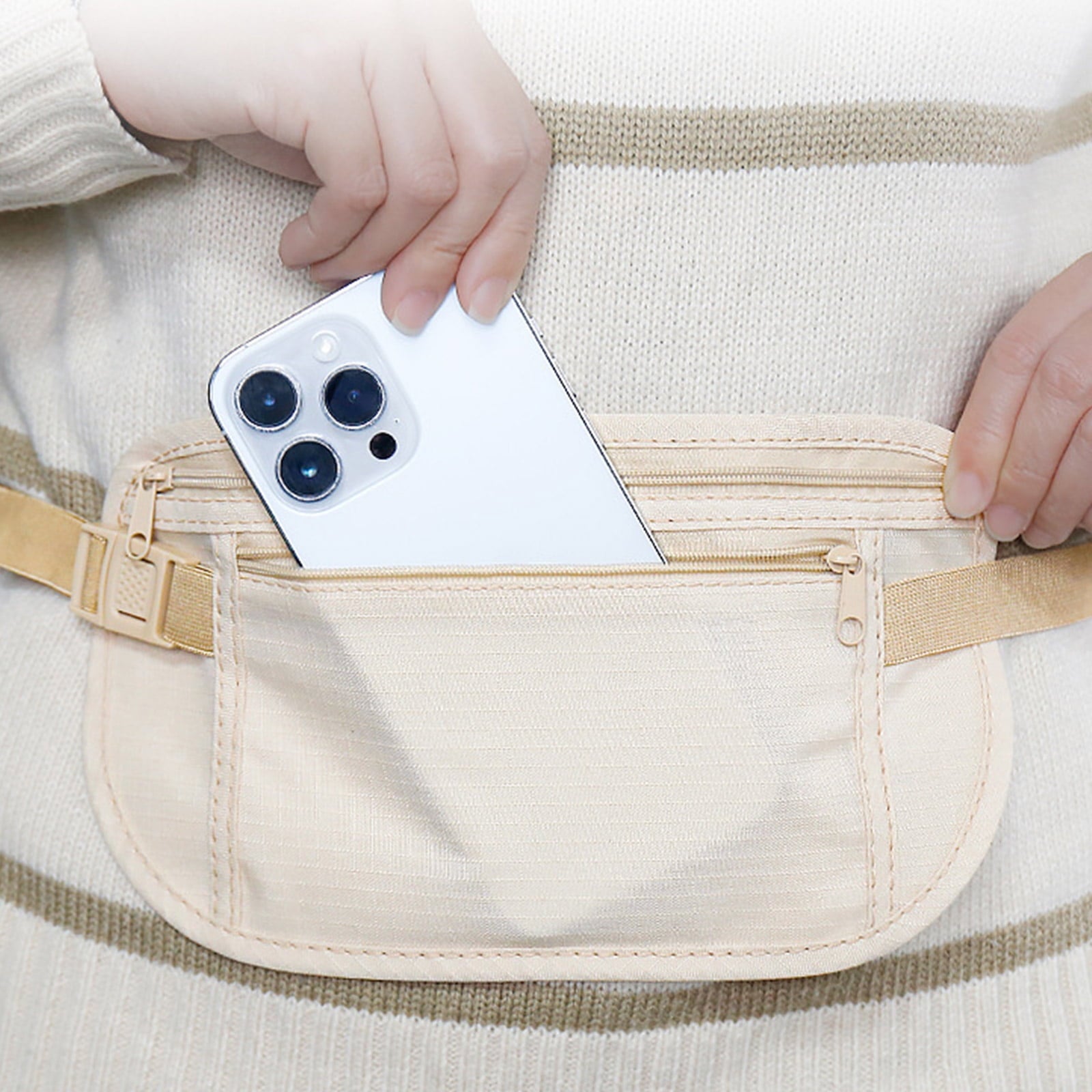 Thin Running Belt Fannys Pack Runners Phone Holder Waist Bag,Travelling Money Phone Holder Running Gear Accessories