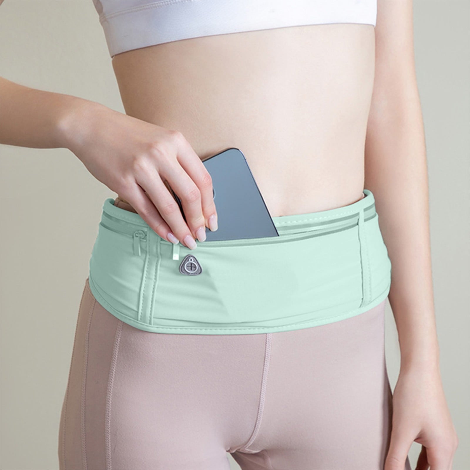 Harlier Slim Running Belt for Women Men-Runners, Phone Holder Fanny Pack, Adjustable Bounce Free Waist Pouch bag for Workout, Money Belt, Run Gear Accessories - Black