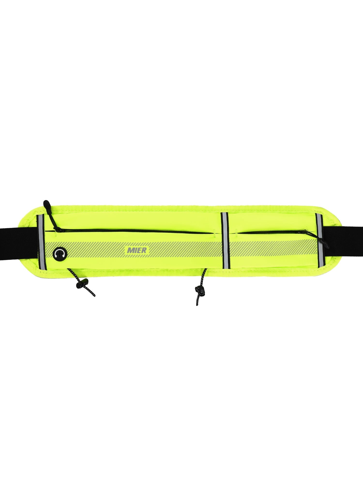 MIER Running Belt Slim Waist Pack with Bib Clips Adjustable Elastic Phone Holder for Fitness Marathon Daily Travel Pink
