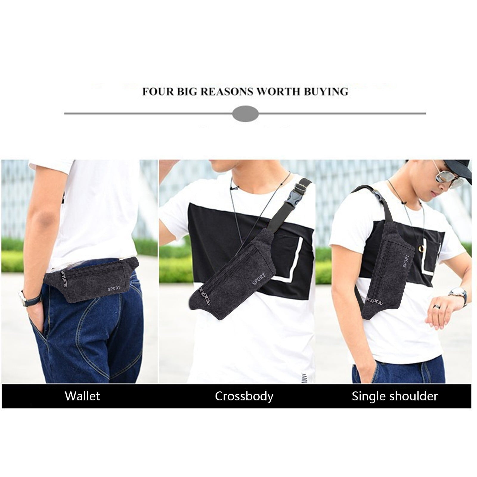 Seyotauo Slim Running Belt Fanny Pack for Men Women, Running Phone Holder Runners Pouch Waist Pack for Travel Running Hiking Workout Dog Walking Outdoors Sport Fishing Accessories