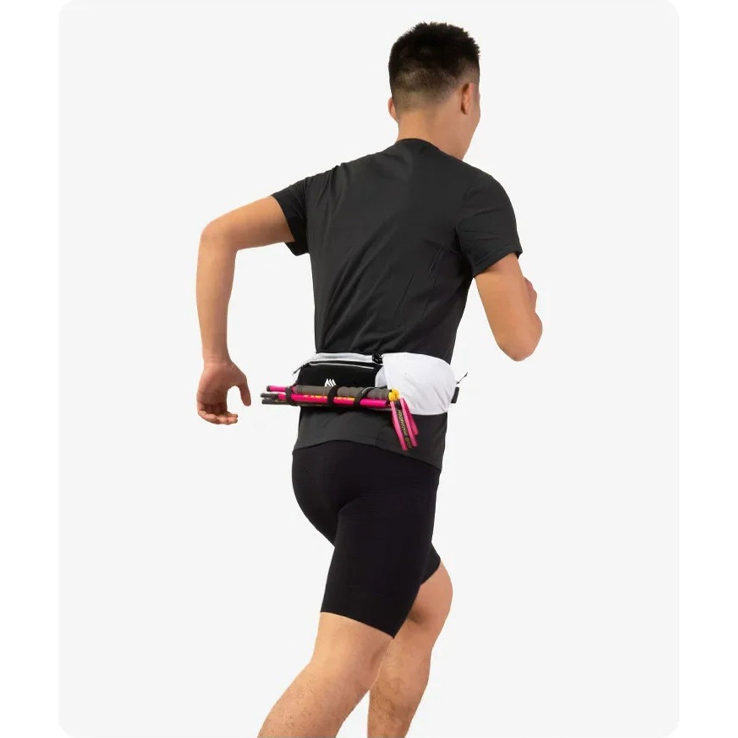 AONIJIE Running Waist Pack, 125g Lightweight Fitness Belt Bag with 500ml Soft Flask, Bounce-Free Workout Hydration Belt for Men & Women, Model W8138