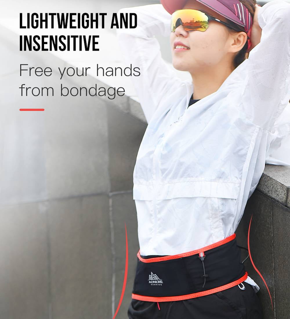 AONIJIE Running Belt Fanny Pack with 250ml Soft Water Bottle Flask, Moisture Wicking Waist Pack Great for Marathon Climbing Jogging Cycling Workout(Full Black,L/XL)