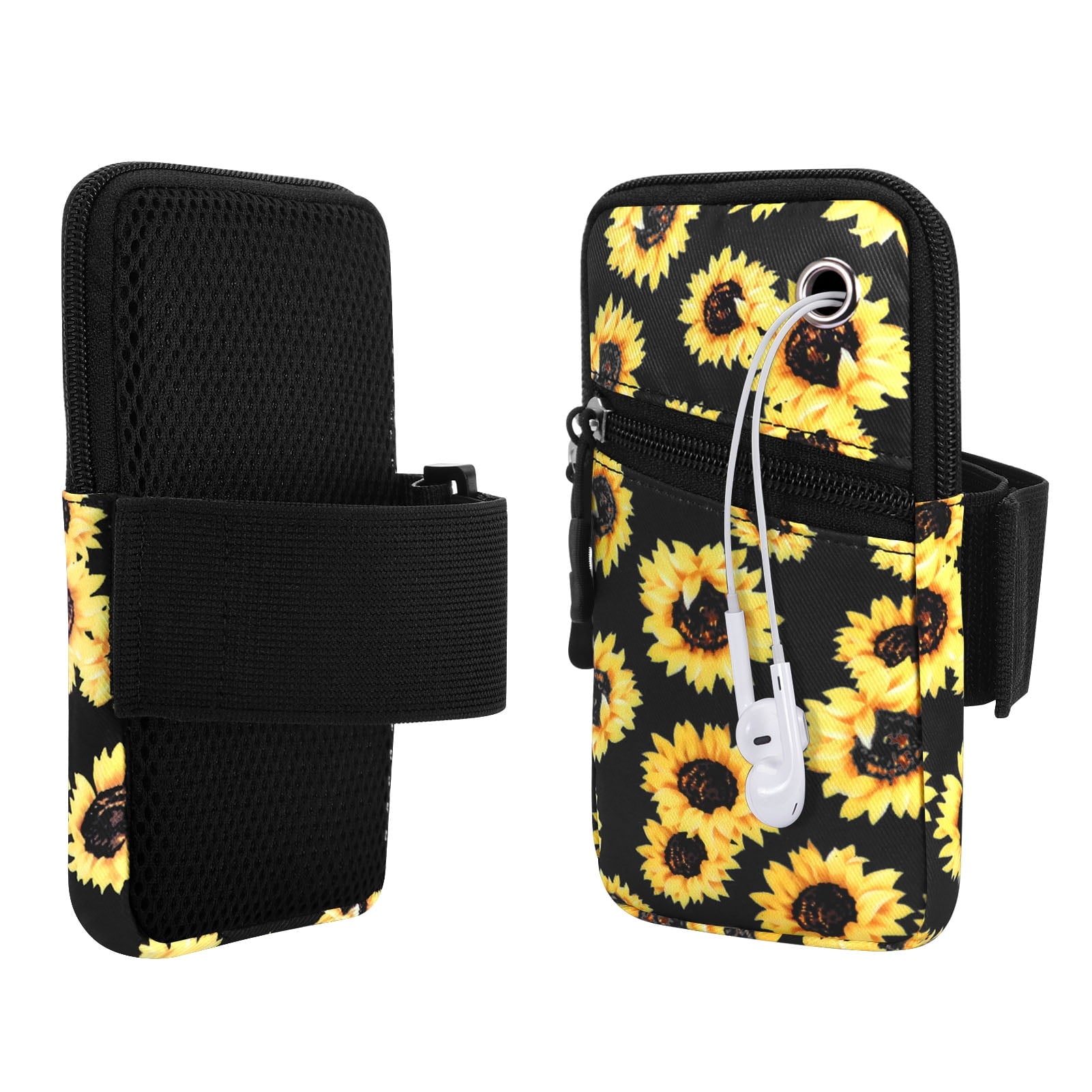 HAWEE Cell Phone Arm Bands Bag for Women Sports Running Pouch Hold Smartphone 6.28 Inches Full-screen, Colorful Flower