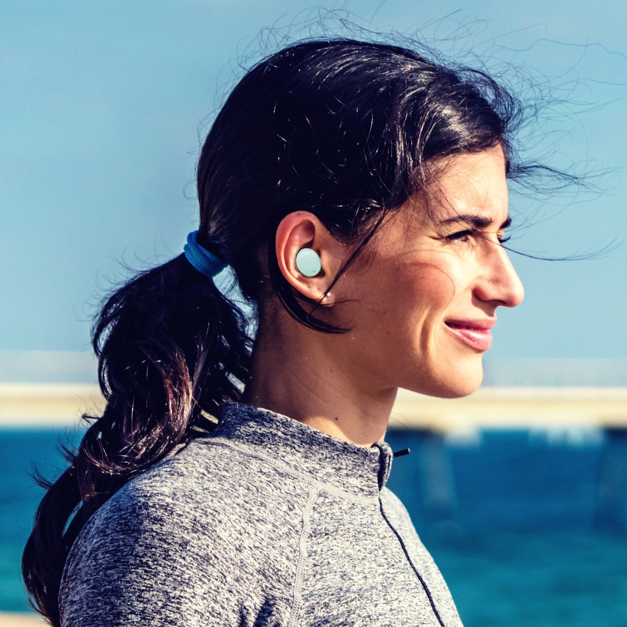 Onn Bluetooth Earphones with Charging Case and Touch Control, Black