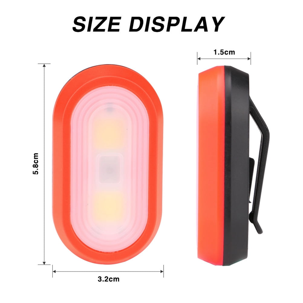 HONMEET 4Pcs Slim LED Running Light with Clip on Assorted Color for Reflective Night Run Safety