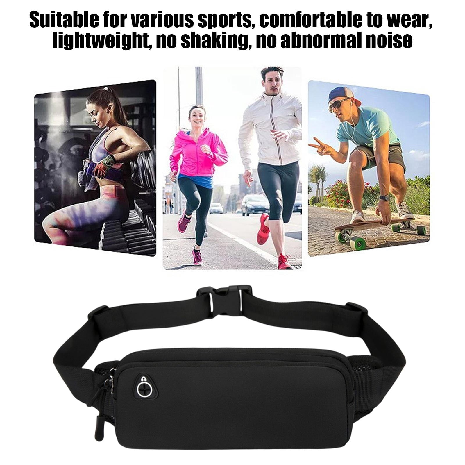 Slim Running Belt Fanny Pack for Men Women Running Phone Holder Runners Pouch Waist Pack Bag for Workout Money Belt Running Gear Accessories for Travel Hiking Running