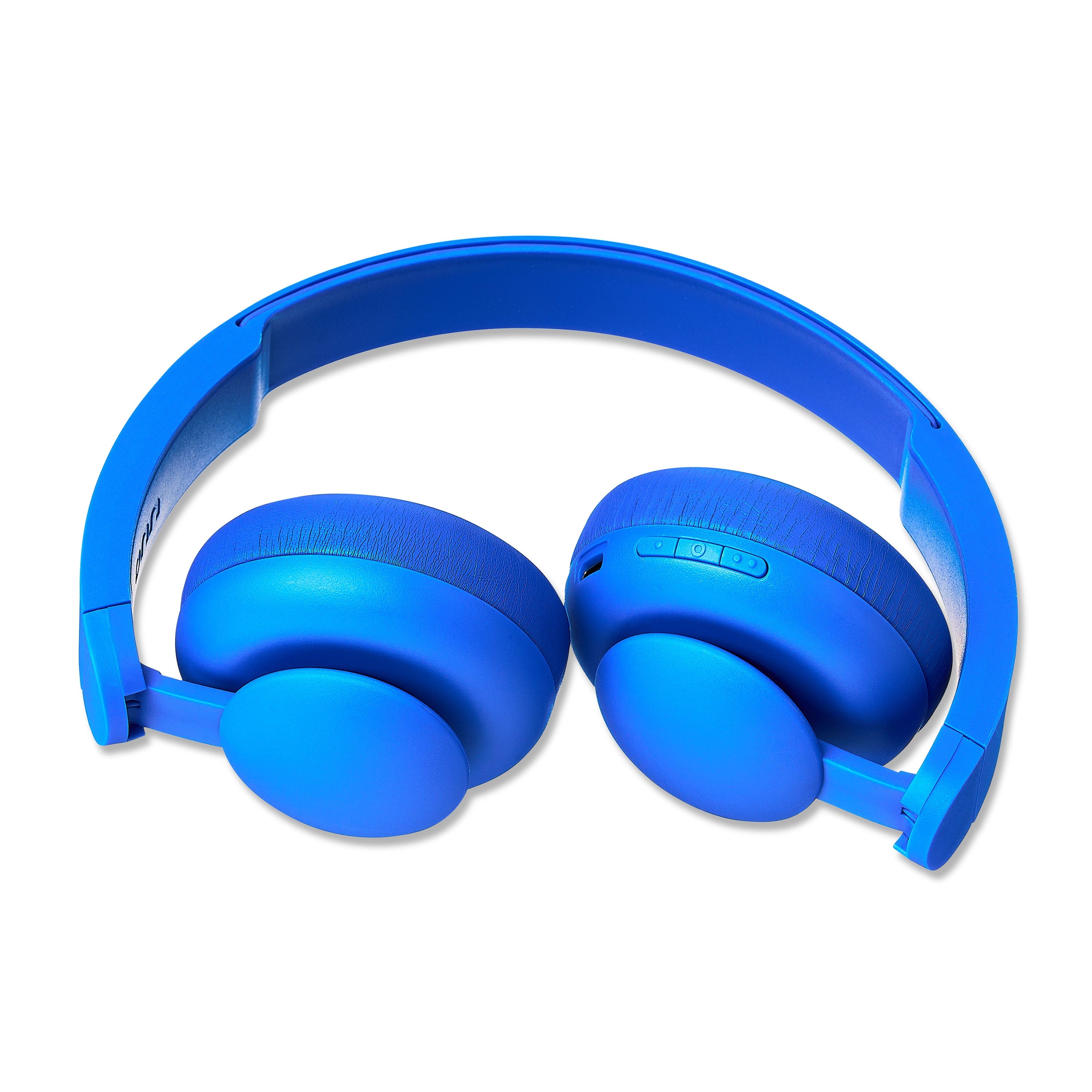 Onn Blue Bluetooth Headphones with Built-in Mic and 24-Hour Playtime