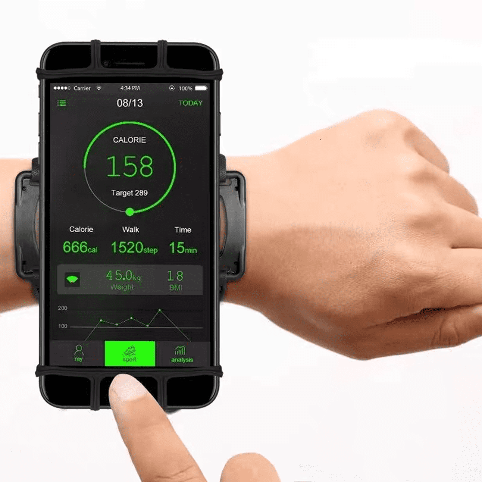 Cell Phone Armband Phone Case Wristband Holder for Running Walking 360° Rotation Forearm Wrist Workout Sports Arm Band Fits Samsung Galaxy A16 A15 A14 A13 A03s Fits iPhone 16e 16 15 14 13 12 Pro