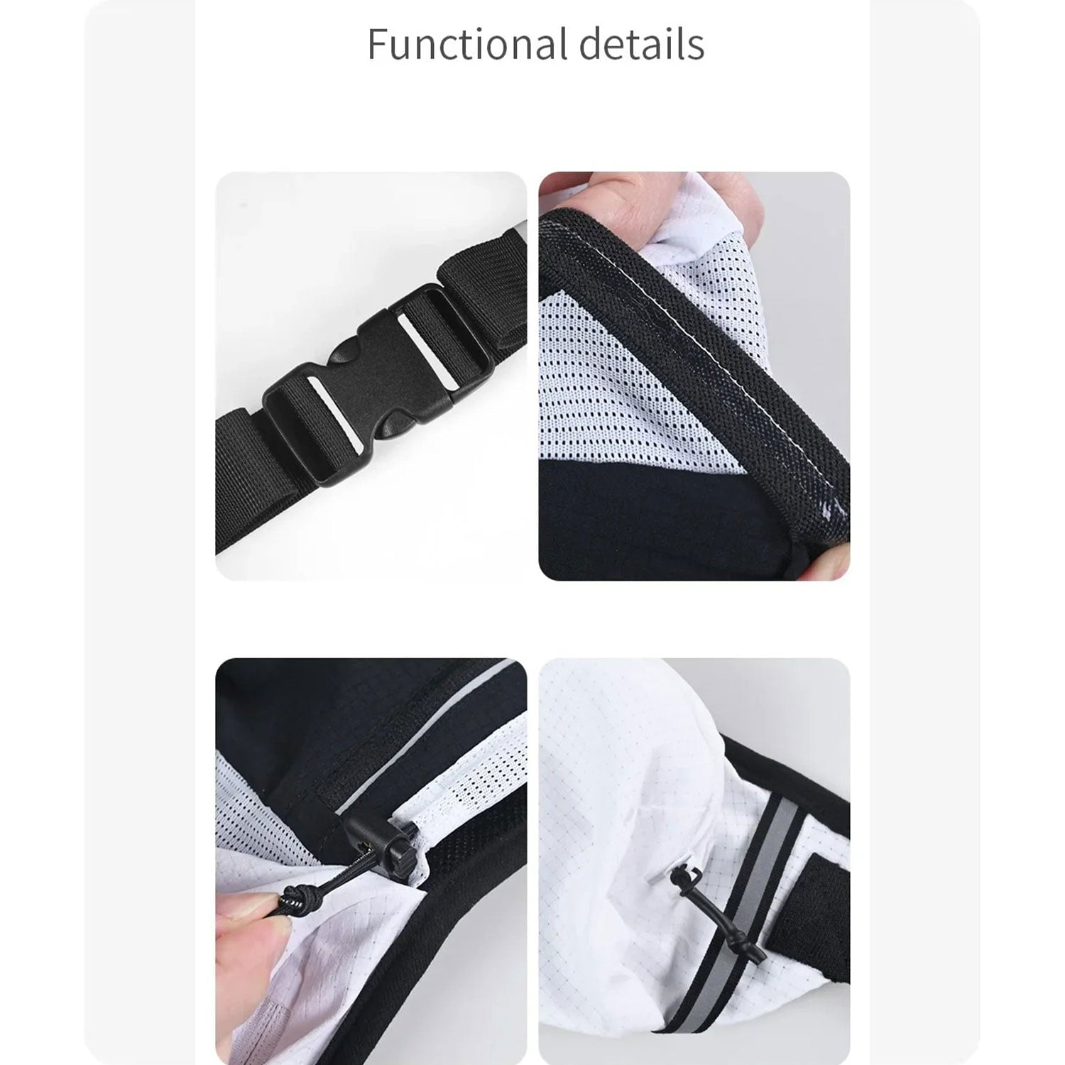 AONIJIE Running Waist Pack, 125g Lightweight Fitness Belt Bag with 500ml Soft Flask, Bounce-Free Workout Hydration Belt for Men & Women, Model W8138
