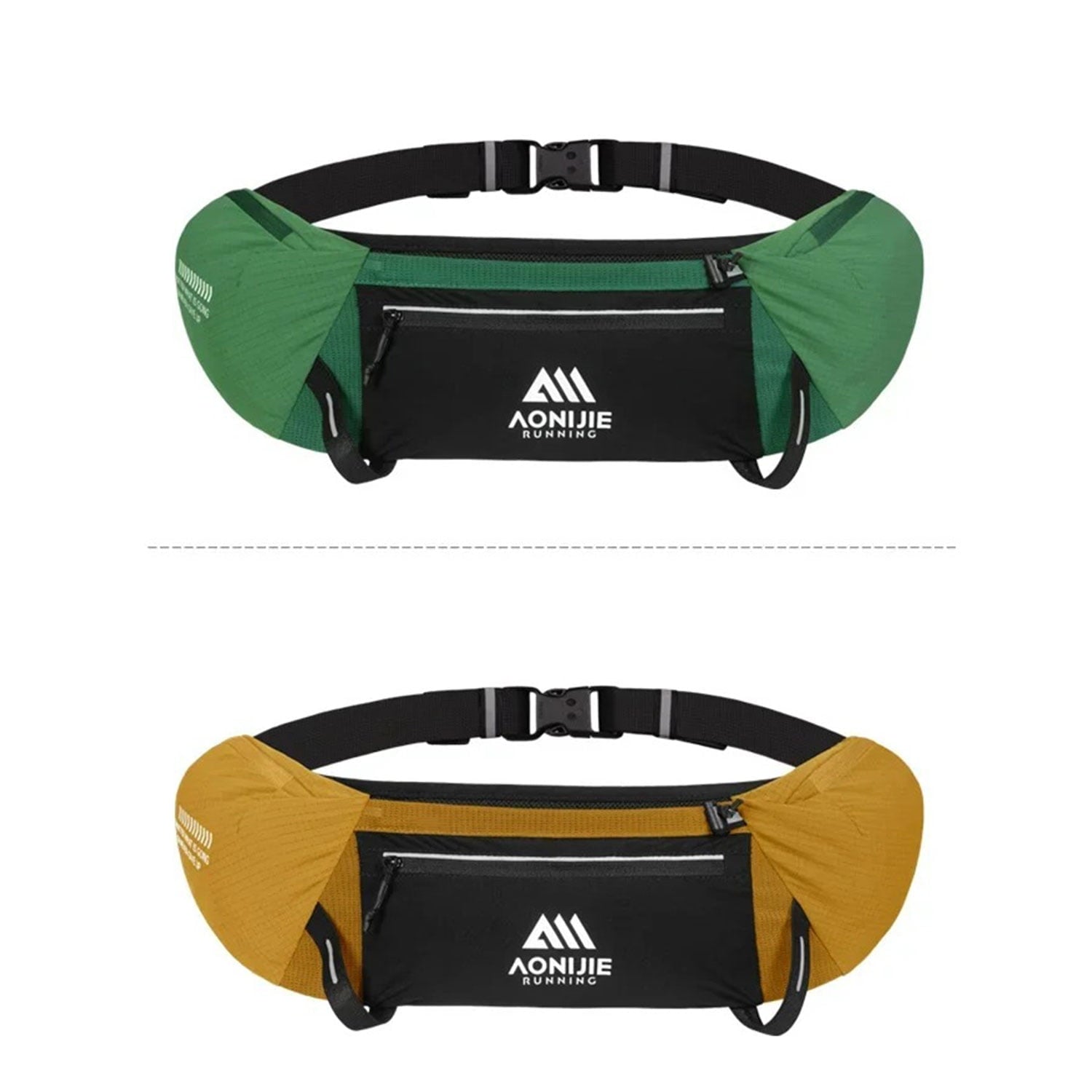 AONIJIE Running Waist Pack, 125g Lightweight Fitness Belt Bag with 500ml Soft Flask, Bounce-Free Workout Hydration Belt for Men & Women, Model W8138