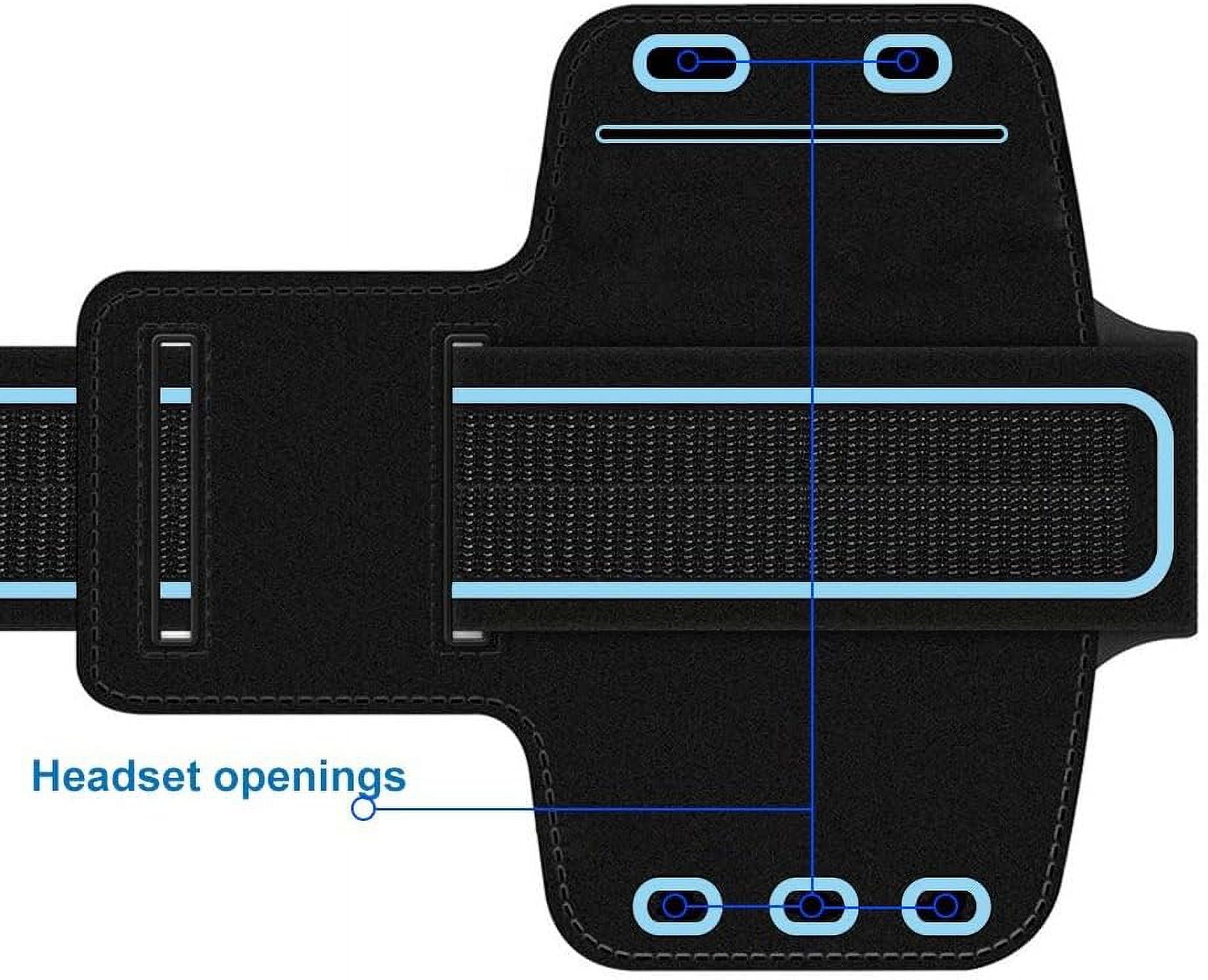Water Resistant Cell Phone Armband Case Running Holder for iPhone Pro Max Plus (15/14/13/12/11/X/XS/XR/SE) Galaxy S Ultra Plus Edge Note (S24/S23/S22/S21/20/10/9) Adjustable Strap & Key Pocket - Green