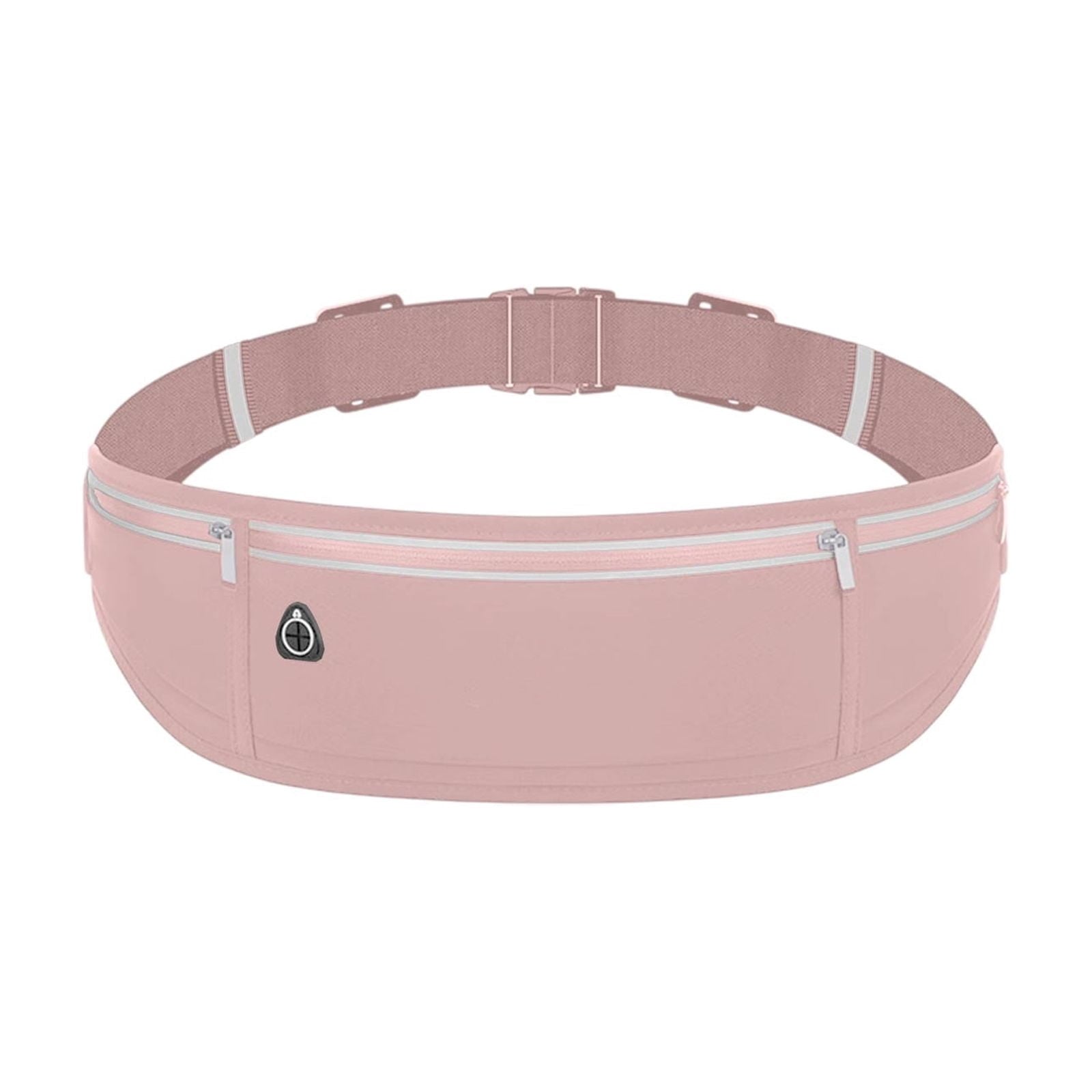 Waterproof Waist Bag Running Fanny Pack Sports Phone Pouch 18.9in with Reflective Strips Multi Pocket Adjustable Belt for Night Running Cycling Hiking Camping Gym Outdoor Sports Travel Accessories