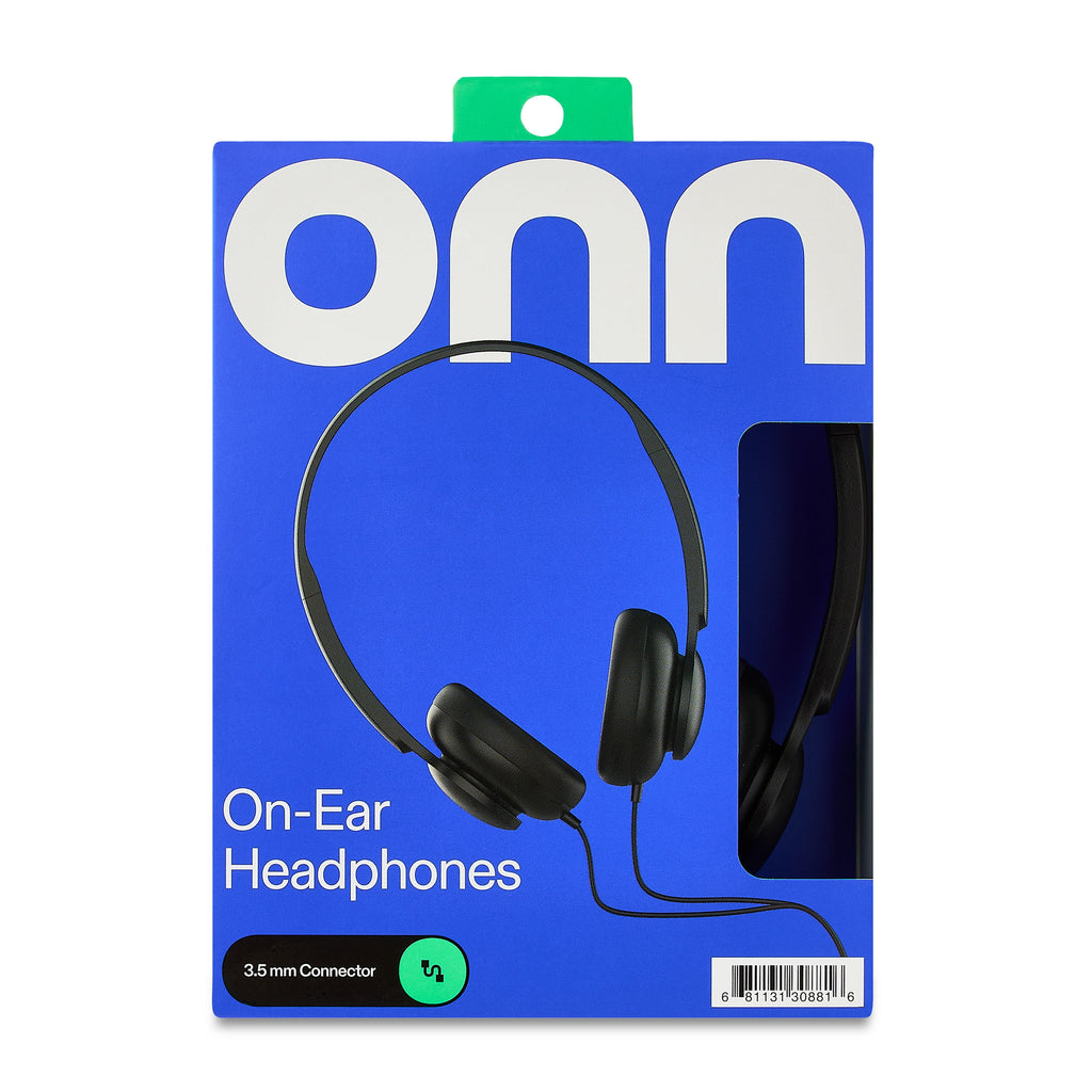 onn On-Ear Headphones, Pink