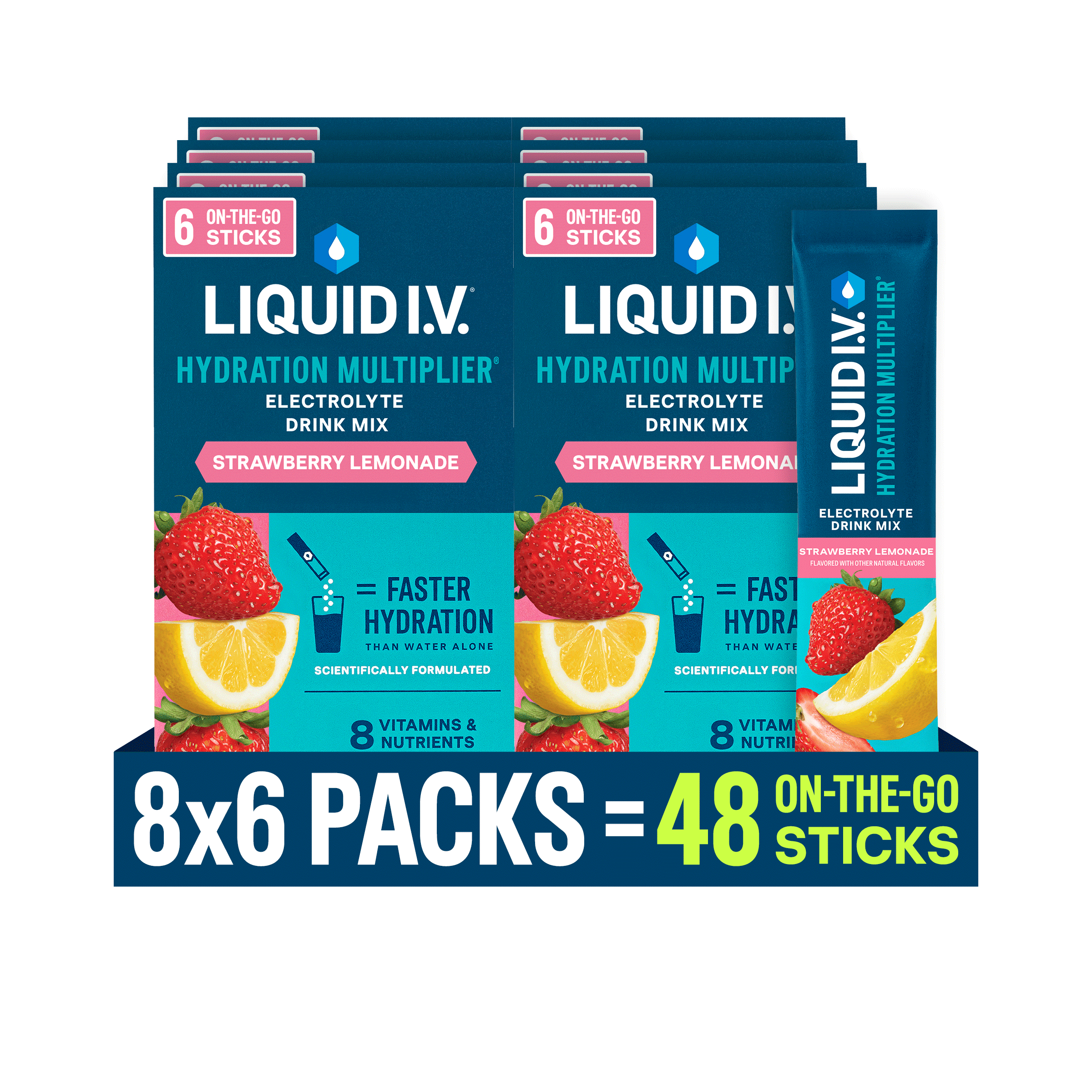 Liquid I.V.® Arctic Raspberry Hydration Multiplier® Powdered Electrolyte Drink Mix, 6 Count Packets
