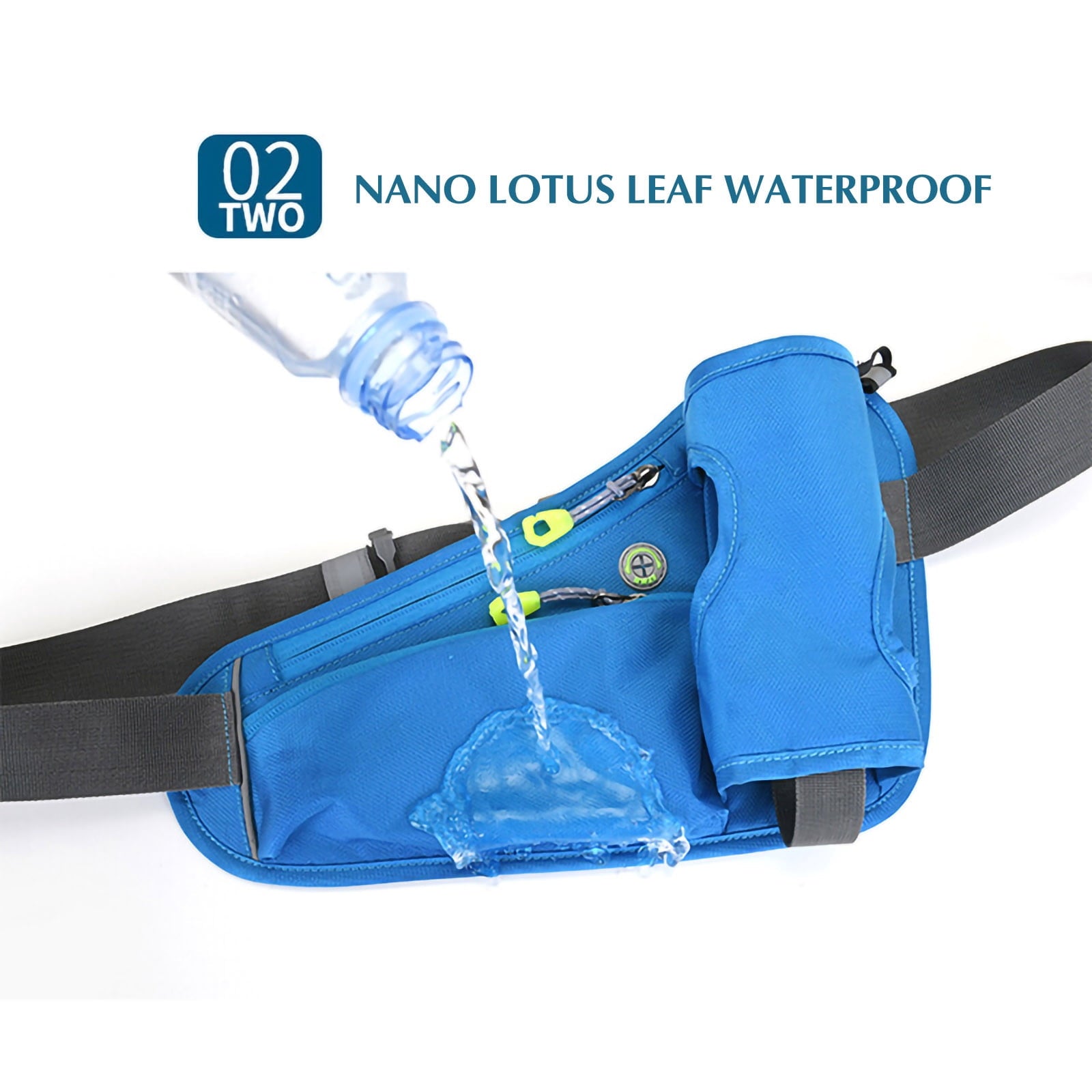 Running Water Bottle Hydration Belt with Water Bottle Holder Hiking Walking Waist Pack Adjustable Pack Compatible for Phone Waistband Outdoor Running Belt