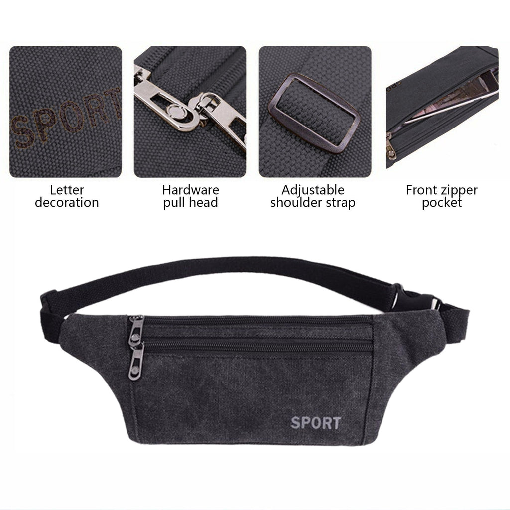 Seyotauo Slim Running Belt Fanny Pack for Men Women, Running Phone Holder Runners Pouch Waist Pack for Travel Running Hiking Workout Dog Walking Outdoors Sport Fishing Accessories