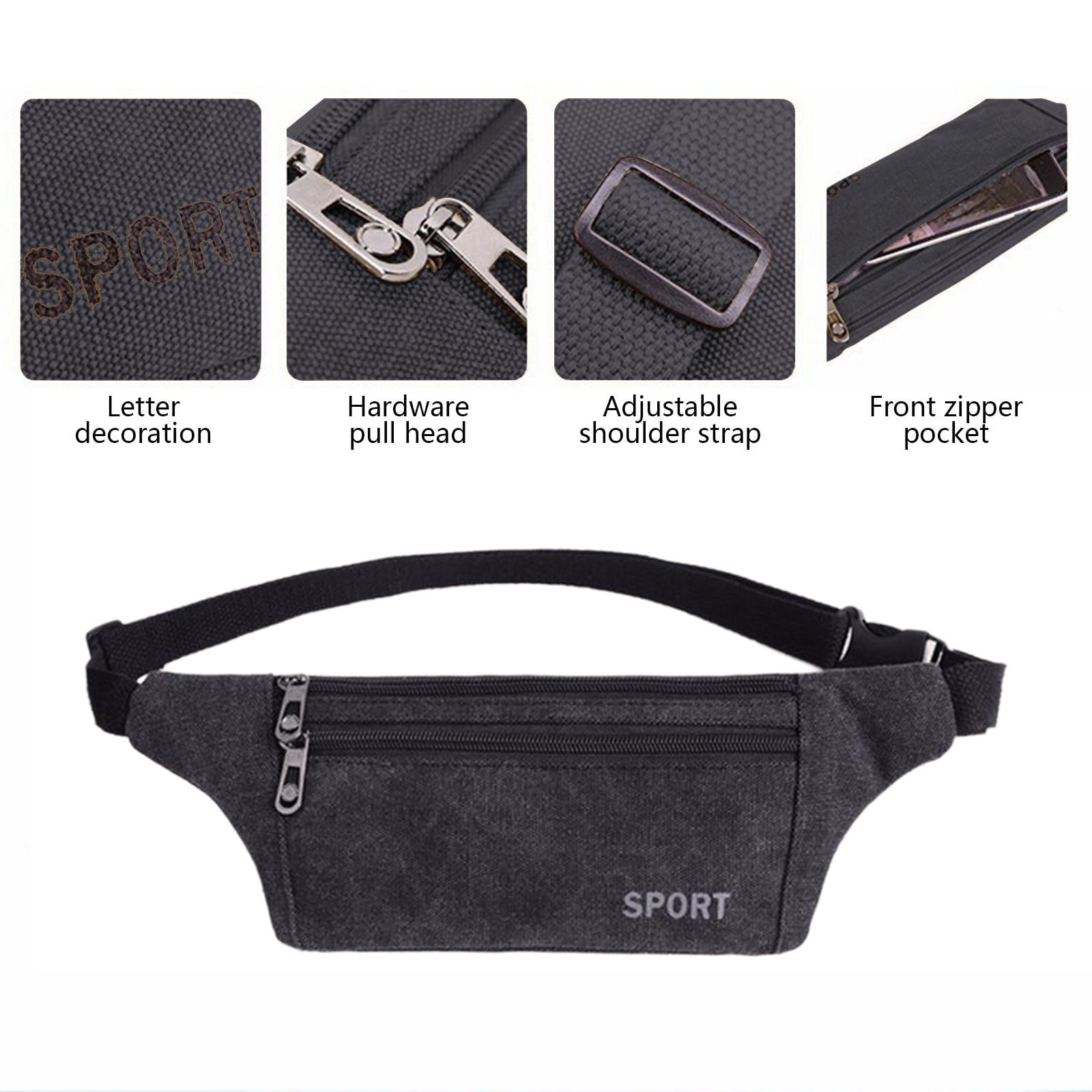 Seyotauo Slim Running Belt Fanny Pack for Men Women, Running Phone Holder Runners Pouch Waist Pack for Travel Running Hiking Workout Dog Walking Outdoors Sport Fishing Accessories