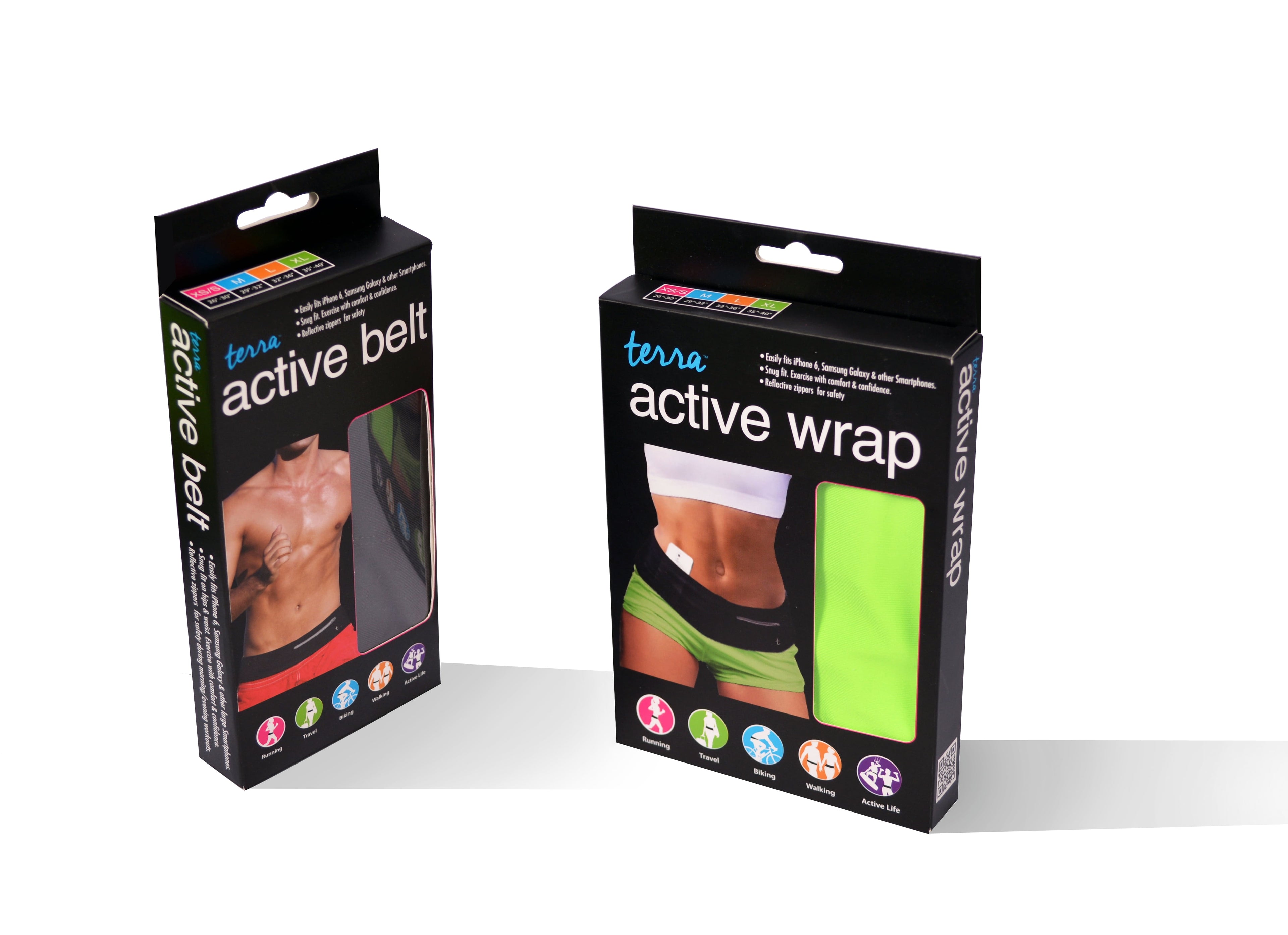 Terra Active Wrap- Stylish Running workout travel waist belt w/ hidden pocket