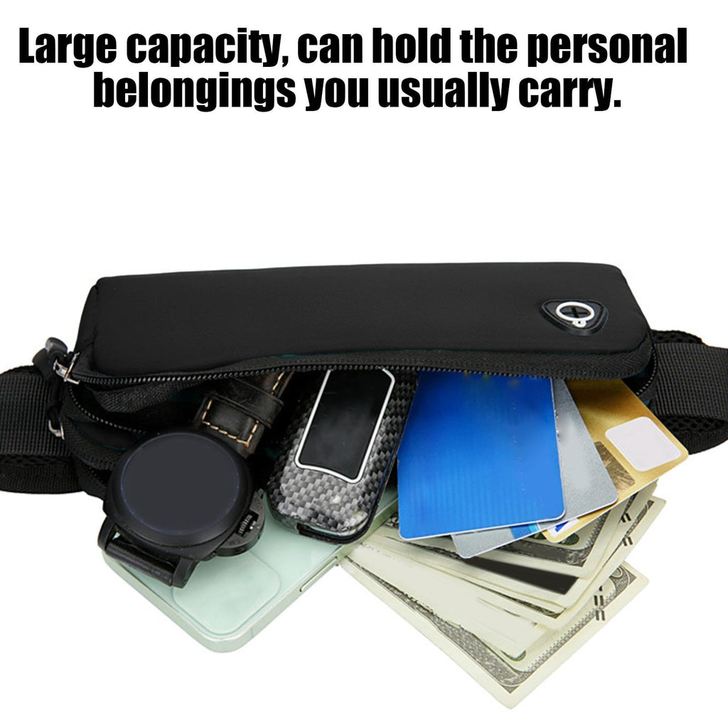 Slim Running Belt Fanny Pack for Men Women Running Phone Holder Runners Pouch Waist Pack Bag for Workout Money Belt Running Gear Accessories for Travel Hiking Running