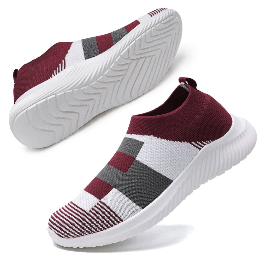 Ablanczoom Womens Sneakers Running Shoes Slip-on Fitness Sports Walking Tennis Flats