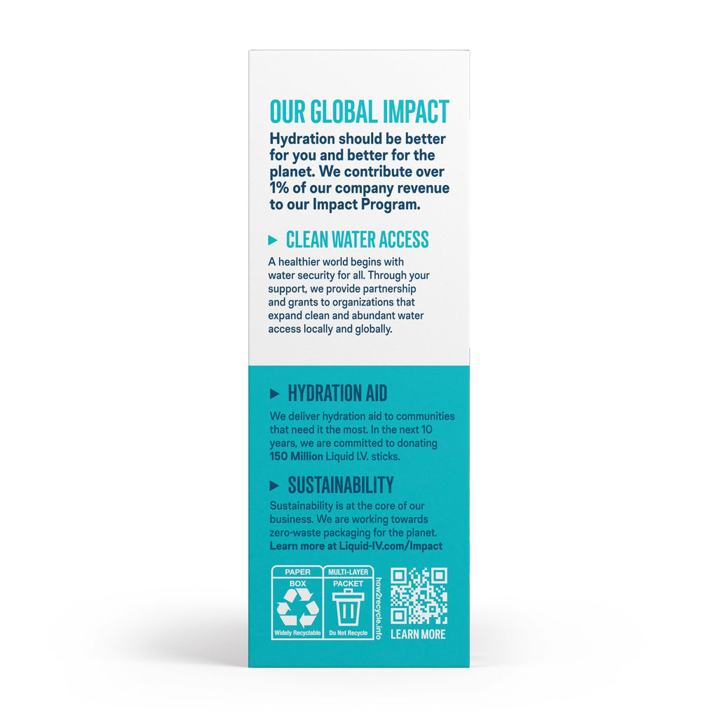 Liquid I.V.® White Peach Hydration Multiplier® Sugar-Free Electrolyte Powder Drink Mix, 6 Count Packets