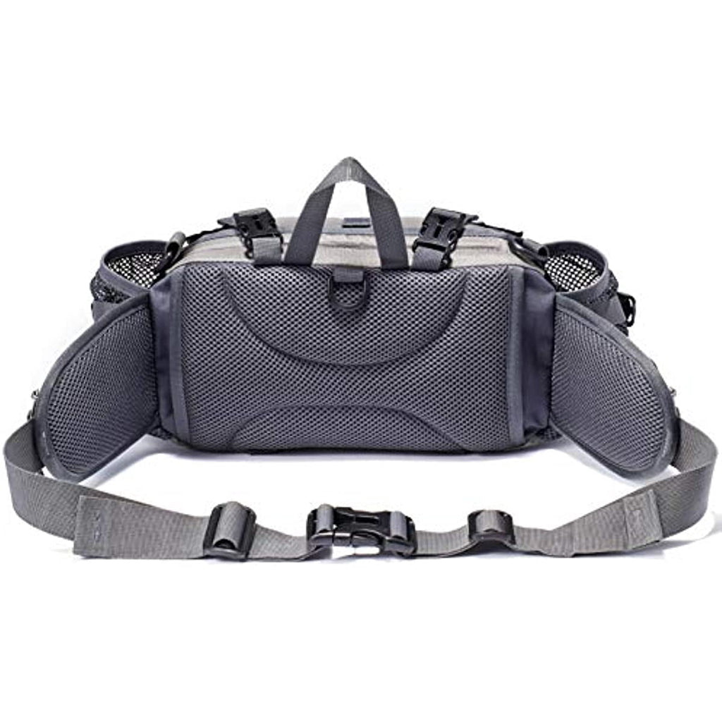 Running Bags Outdoor Fanny Pack Hiking Camping Biking Waterproof Waist Pack 2 Water Bottle Holder Sports Bag for Women Men Black