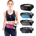 BRELIL 3Pcs Hydration Running Waist Pack, Unisex Water Bottle Belt for Marathon Training, Waterproof Lightweight Fitness Gear for Outdoor Sports Hiking Cycling Phone Holder