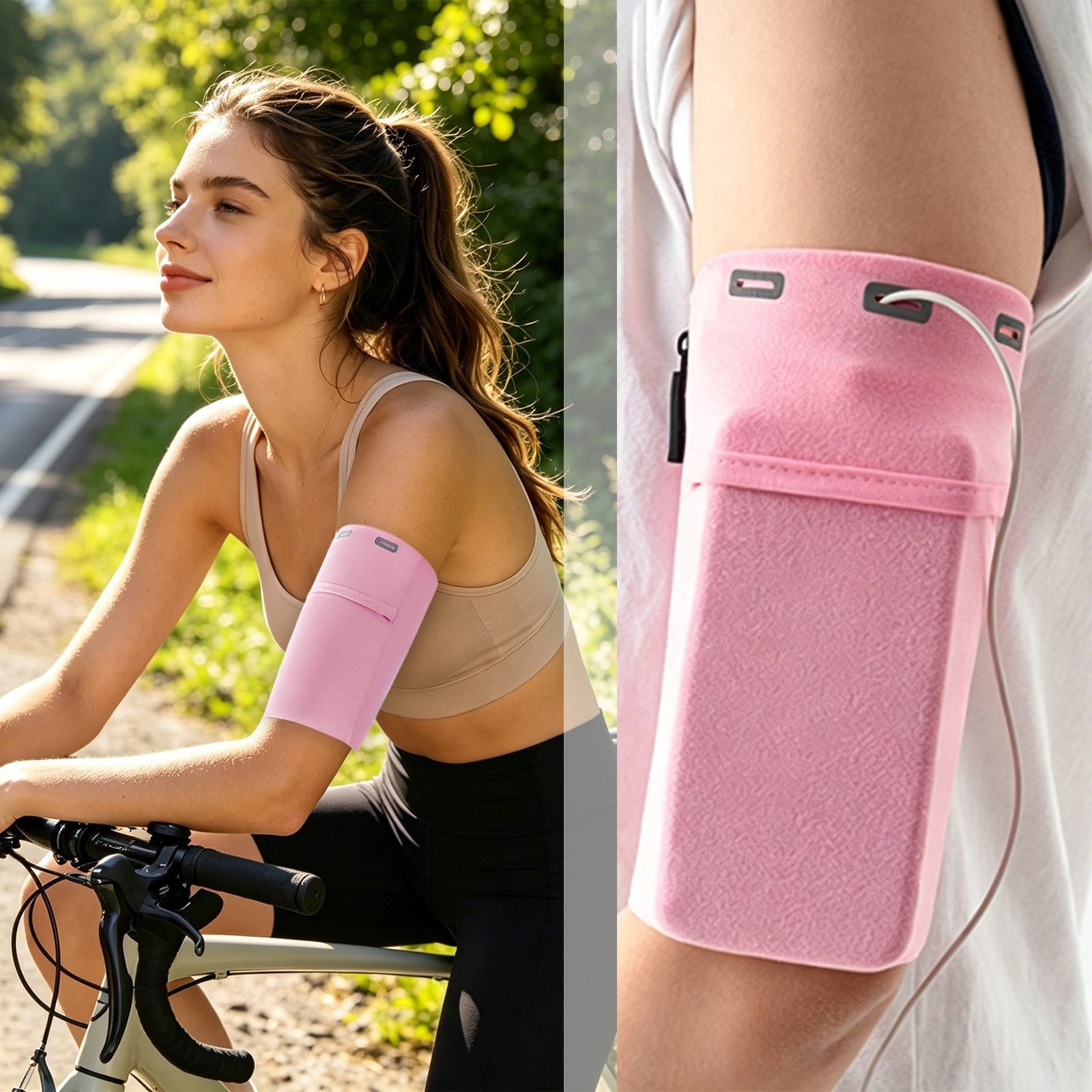 BUTASY Arm Bag for Phone Holder, Sports Running Armband for Gym, Cycling & Workout,Reflective Breathable Large Capacity Sports Armband