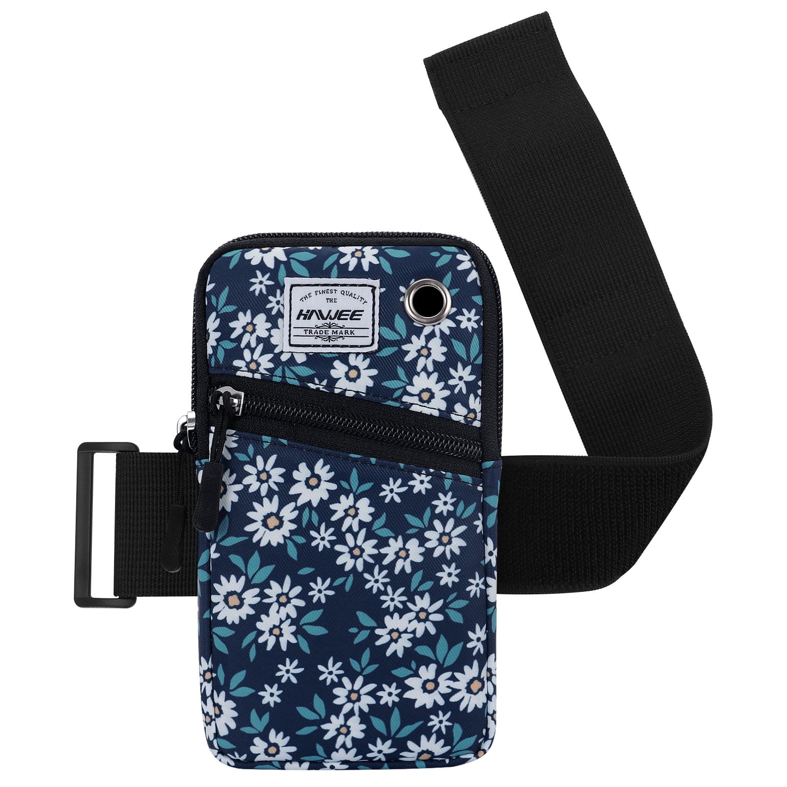HAWEE Cell Phone Arm Bands Bag for Women Sports Running Pouch Hold Smartphone 6.28 Inches Full-screen, Colorful Flower