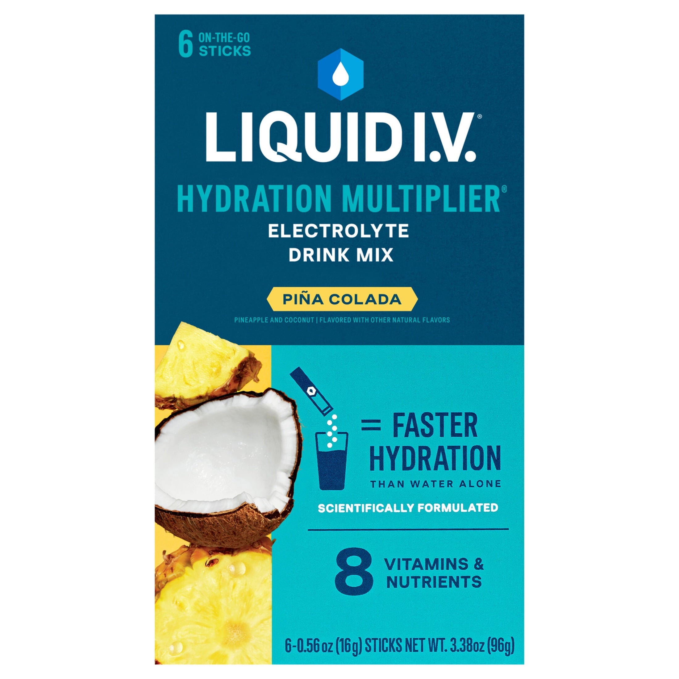 Liquid I.V.® Strawberry Hydration Multiplier® Powdered Electrolyte Drink Mix, 6 Count Packets