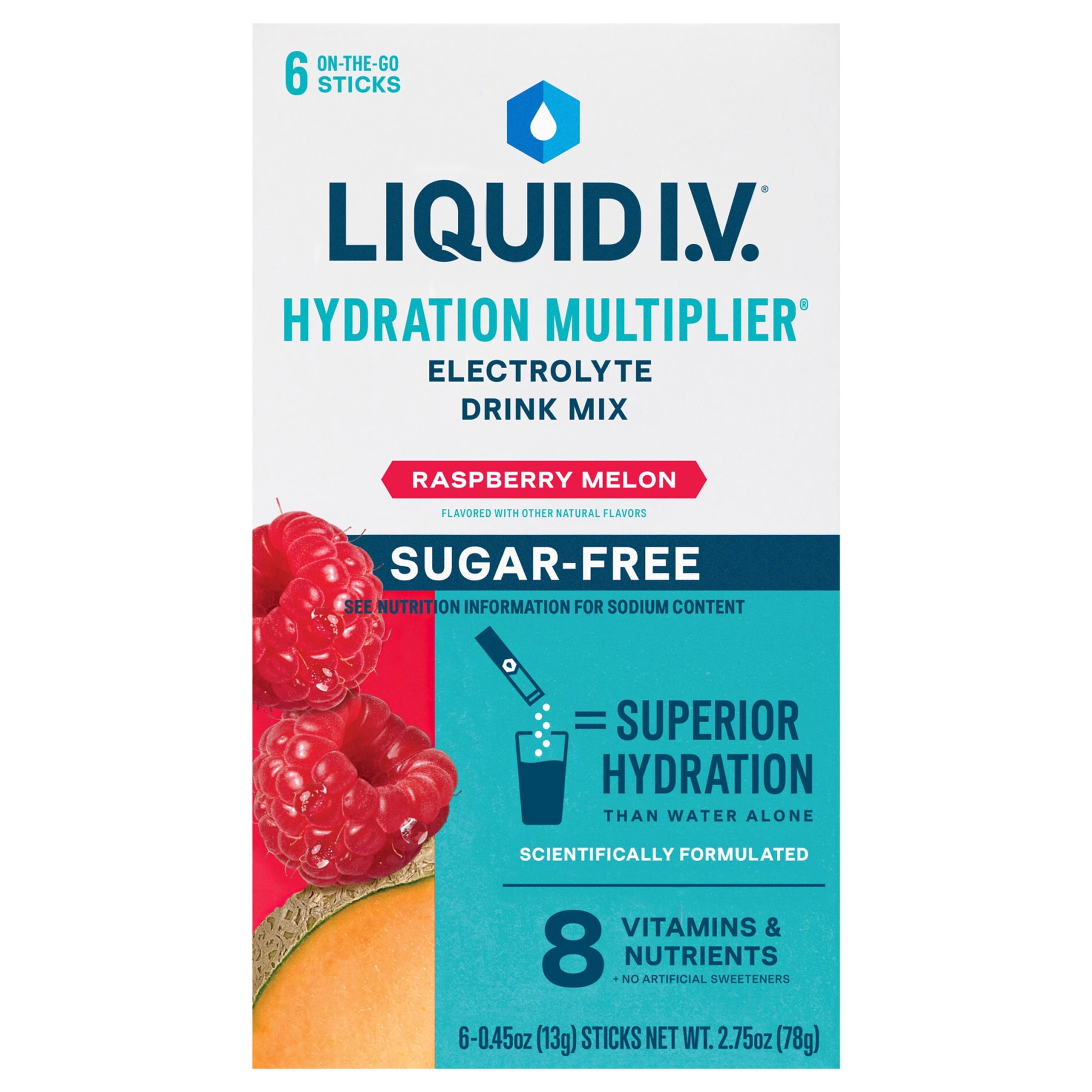 Liquid I.V.® White Peach Hydration Multiplier® Sugar-Free Electrolyte Powder Drink Mix, 6 Count Packets