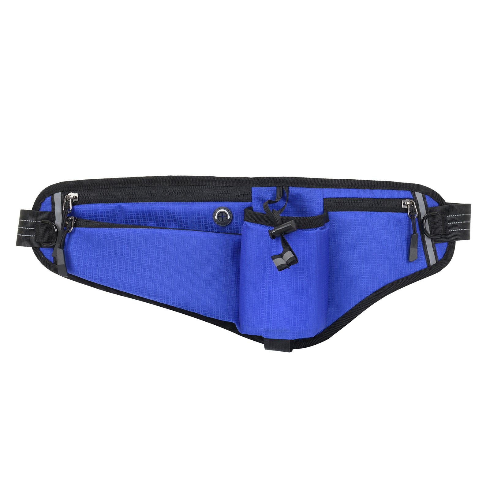 NFTIGB Running Belt Waist Pack Adjustable Hydration Bag with Water Bottle Holder for Runners Men Women, Black (10.63 inches / 27 cm)