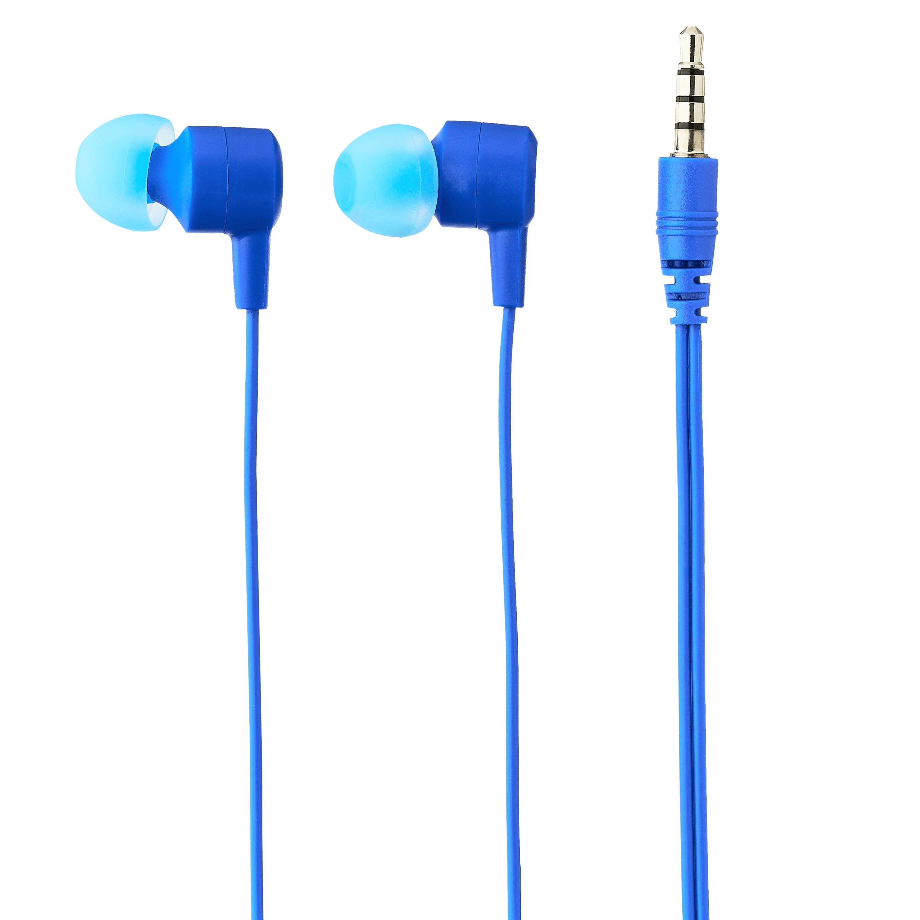 Onn Wired Earphones with Mic and 3.5mm Plug in Black - High-Quality Sound and Comfortable Silicone Ear Tips