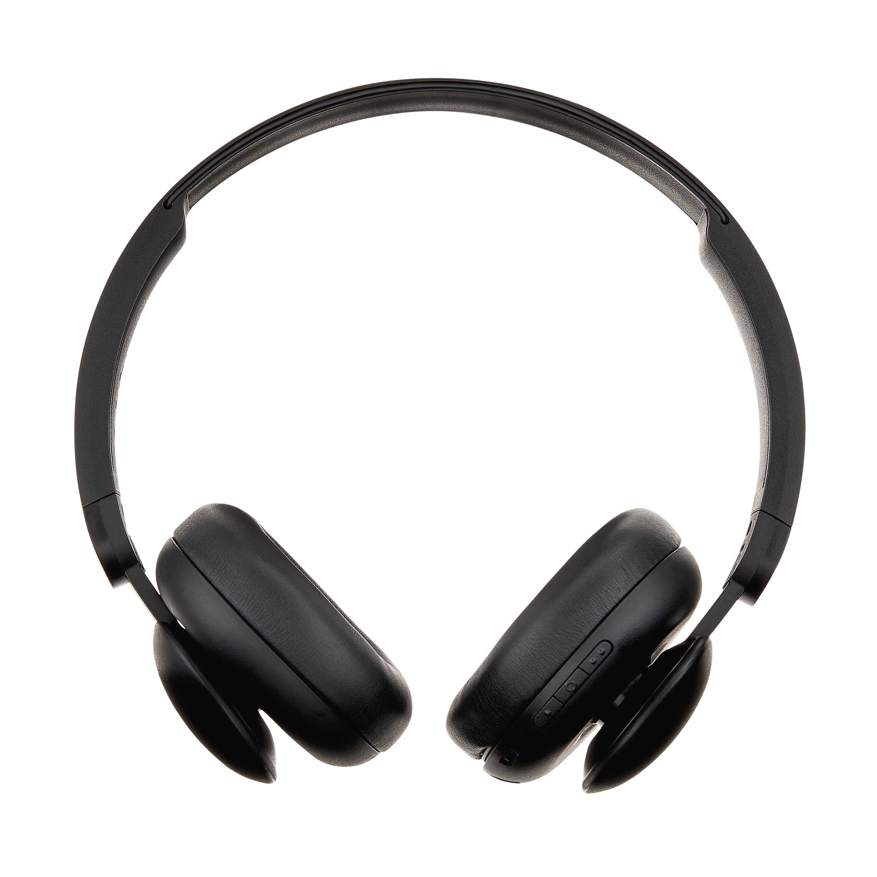 onn Wireless On-ear Headphones with Bluetooth, Black
