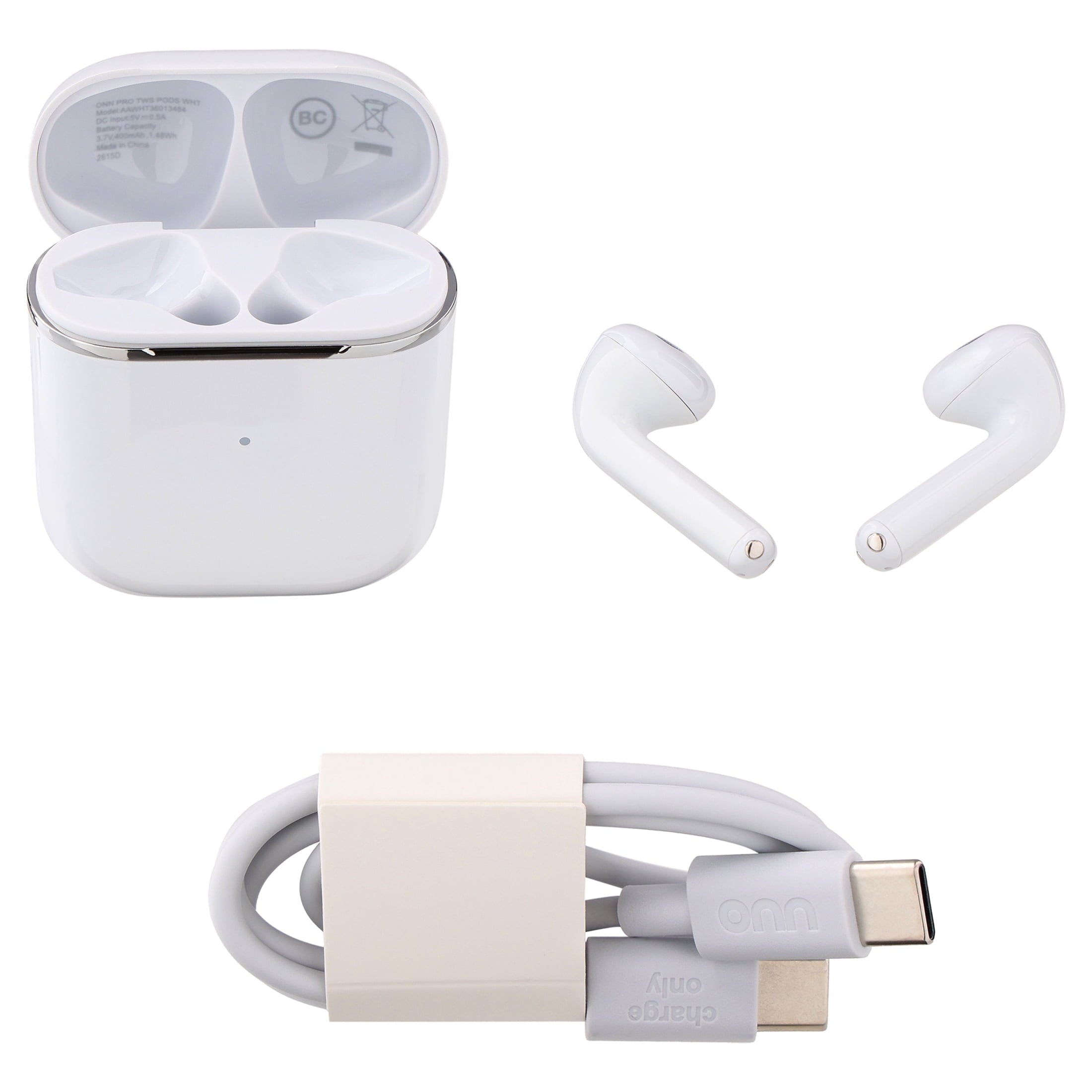 Onn Vibraudio Pro 2 Wireless Earbuds with Bluetooth and Noise Canceling, Black