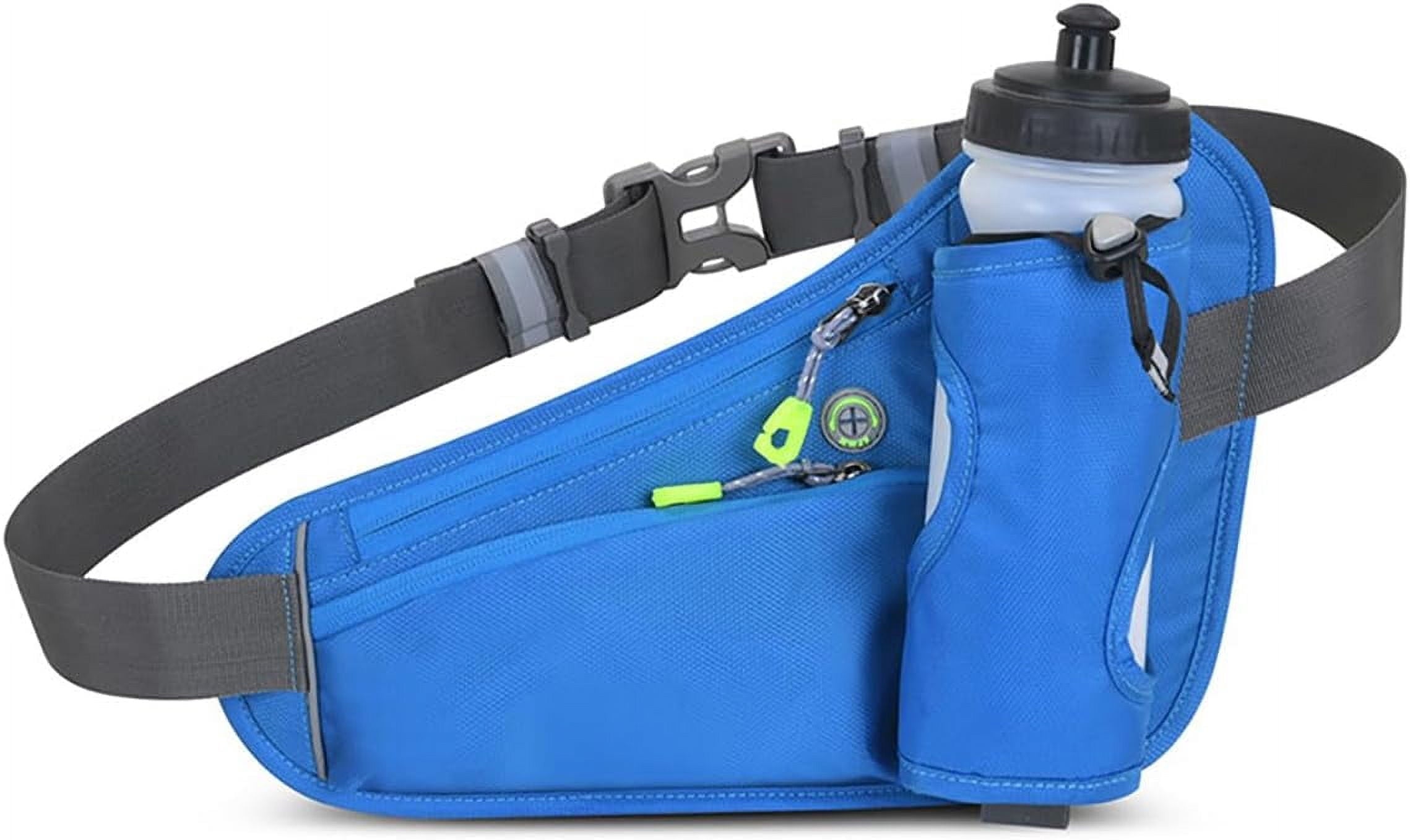 Running Belt Hydration Waist Pack with Water Bottle Holder for Men&Women Outdoor Sports (Black)
