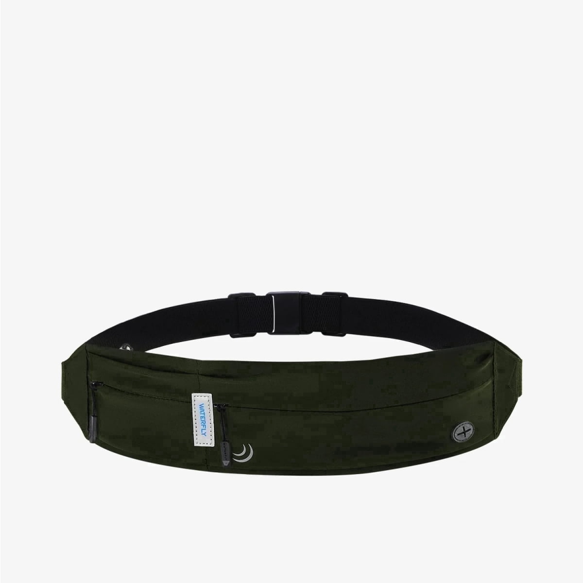 WATERFLY Unisex Adjustable Non-Slip Jogging Exercise Fitness Nylon Running Waist Belt,Black