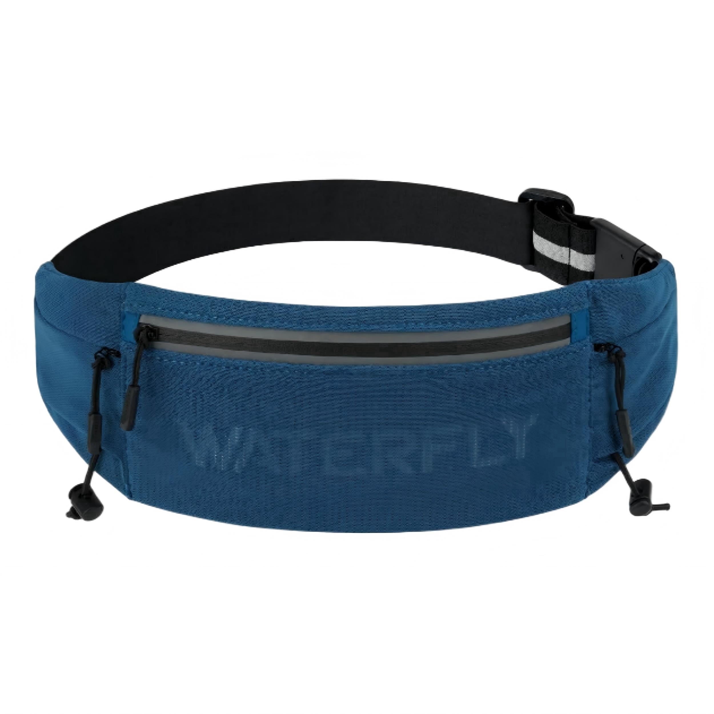WATERFLY Unisex Adjustable Sports Jogging Fitness Nylon Running Waist Belt Band,Black