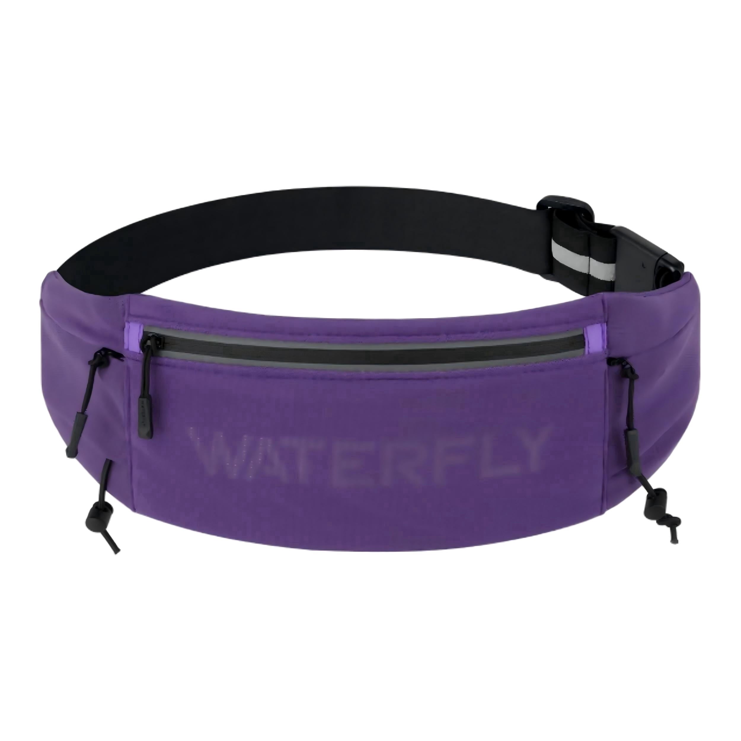 WATERFLY Unisex Adjustable Sports Jogging Fitness Nylon Running Waist Belt Band,Black