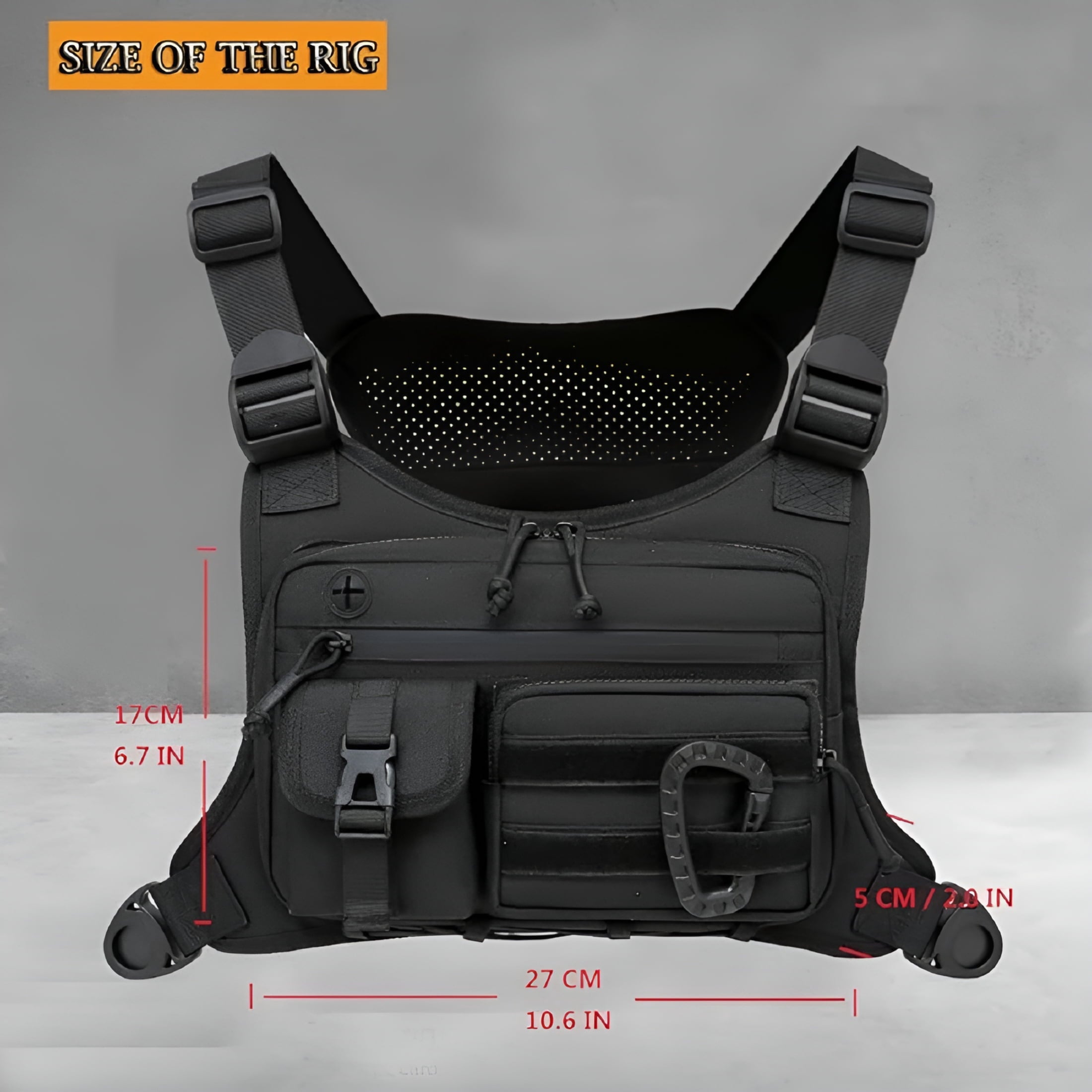 GASTROPOD 2026 New Chest Bag for Men, Running Pack Vest for Workouts, Water Resistant Sports Chest Pack for Running for Hiking, Cycling, Gym, Travel