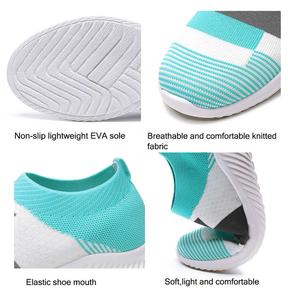 Ablanczoom Womens Sneakers Running Shoes Slip-on Fitness Sports Walking Tennis Flats