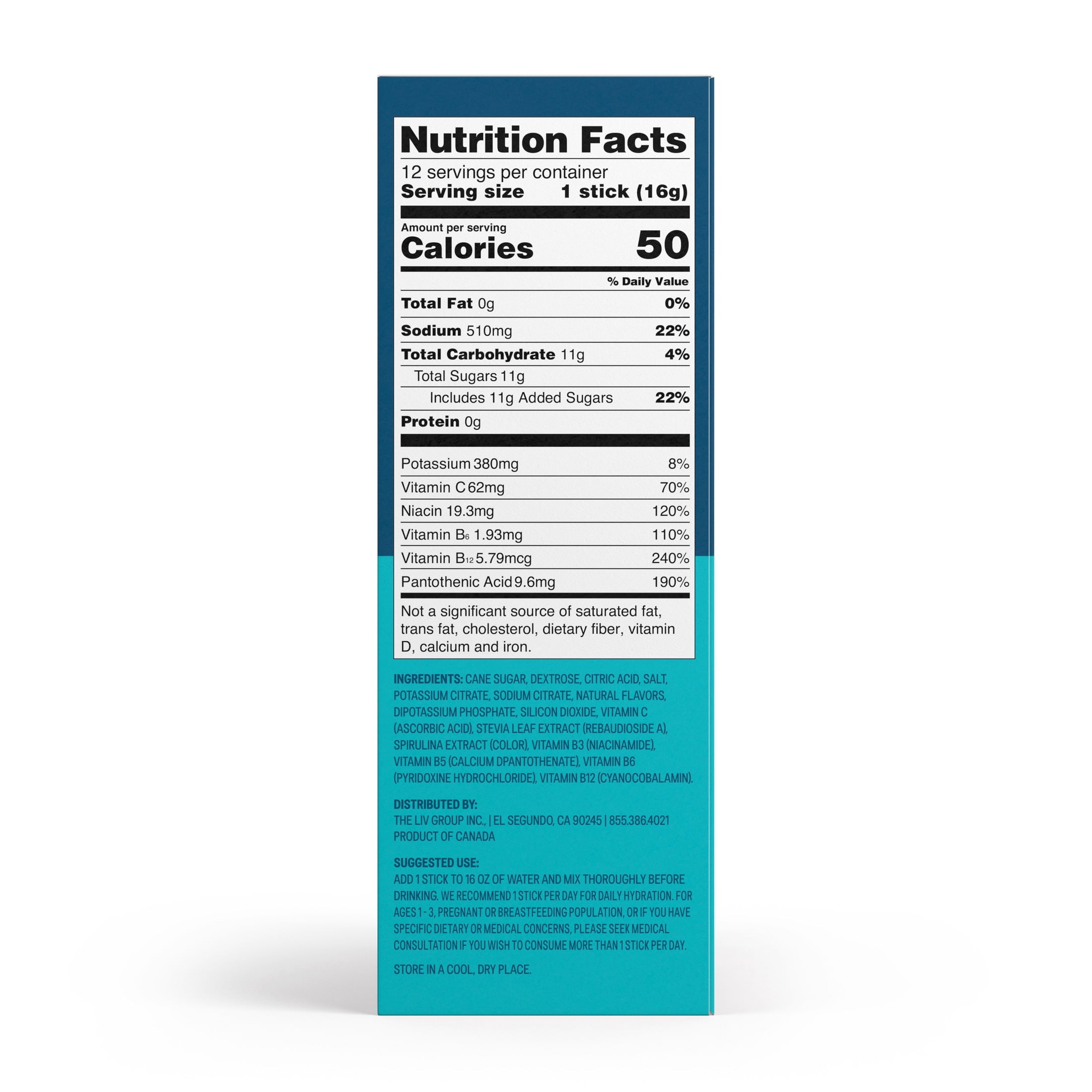 Liquid I.V.® Lemon Lime Hydration Multiplier® Powdered Electrolyte Drink Mix, 6 Count Packets