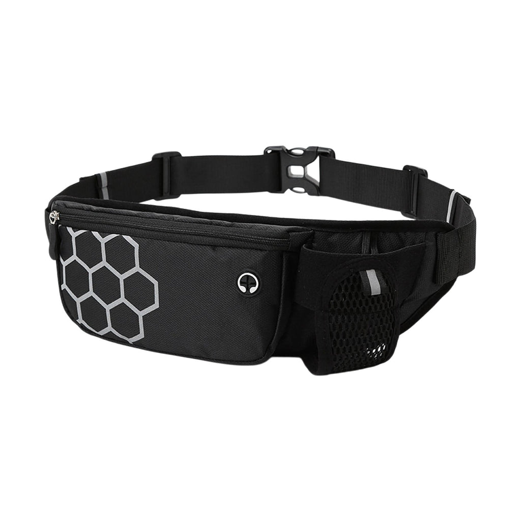 Running Belt for Women & Men with Water Bottle Holder,Waterproof Running Waist Packs,Multi Functional Running Gear Accessories,Suitable for Marathons and Outdoor Running(Black)
